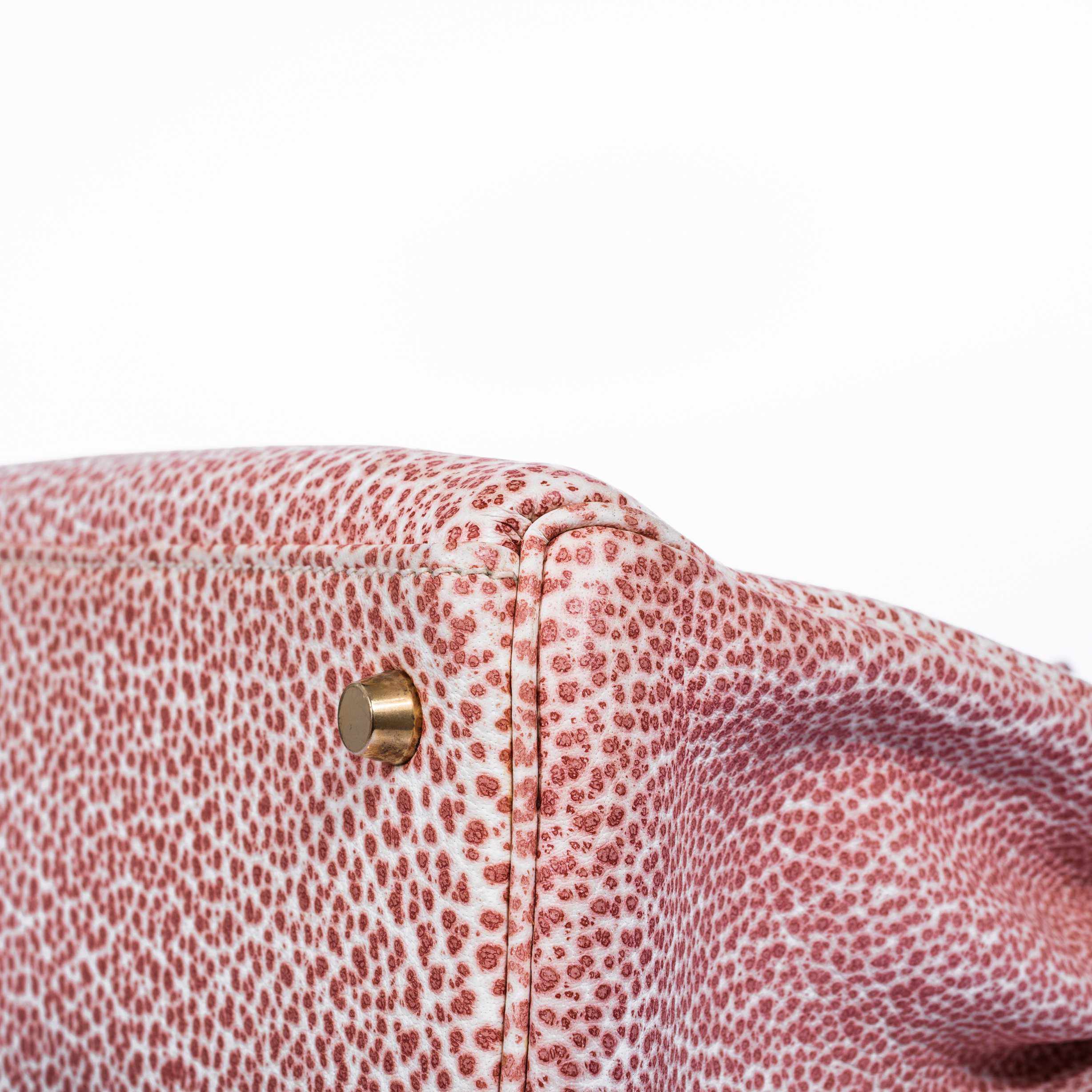 Hermès Kelly 28 Dalmatian Pink Buffalo Gold Hardware