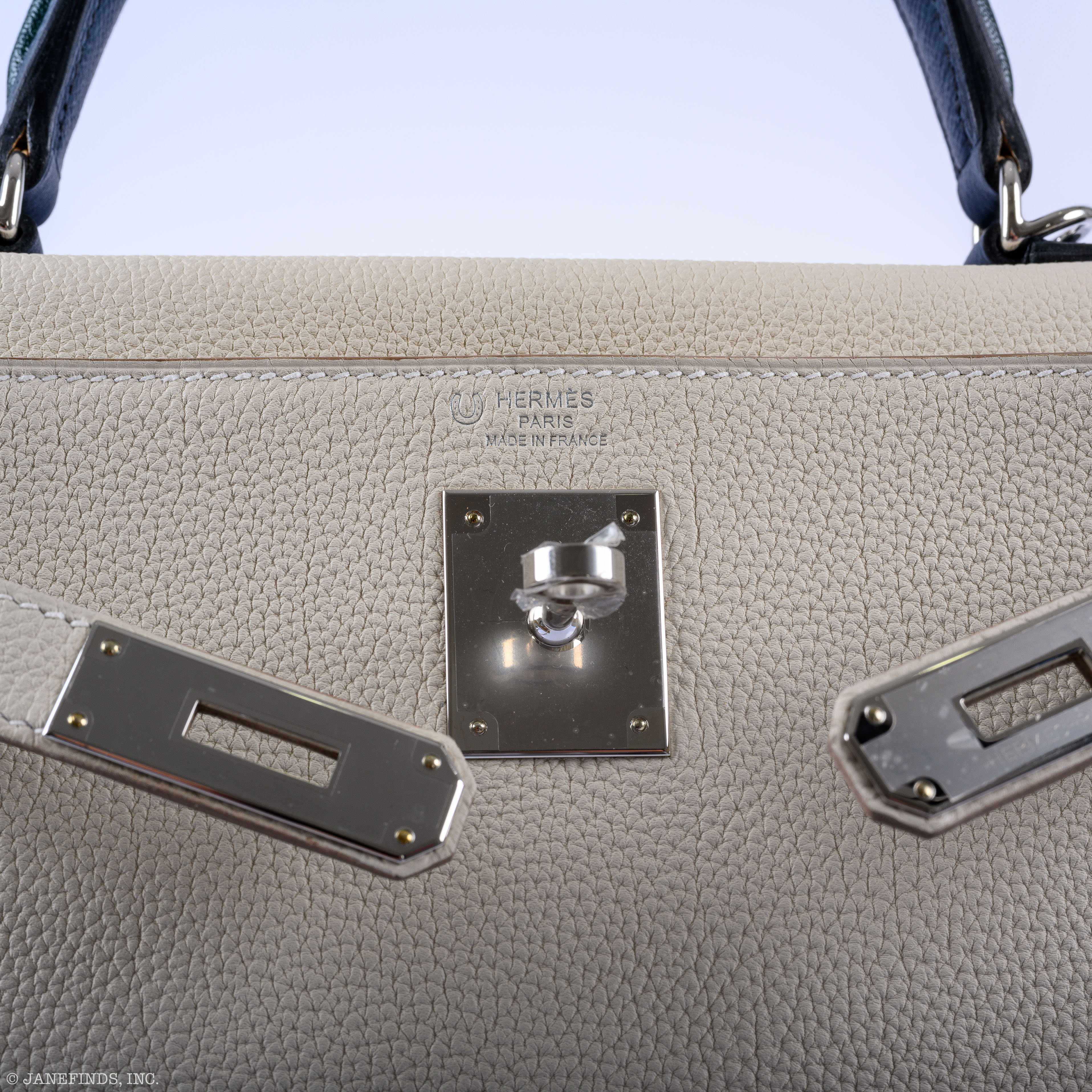 Hermès Kelly 28 HSS Retourne Au Galop Beton & Multicolor Togo Palladium Hardware - 2019