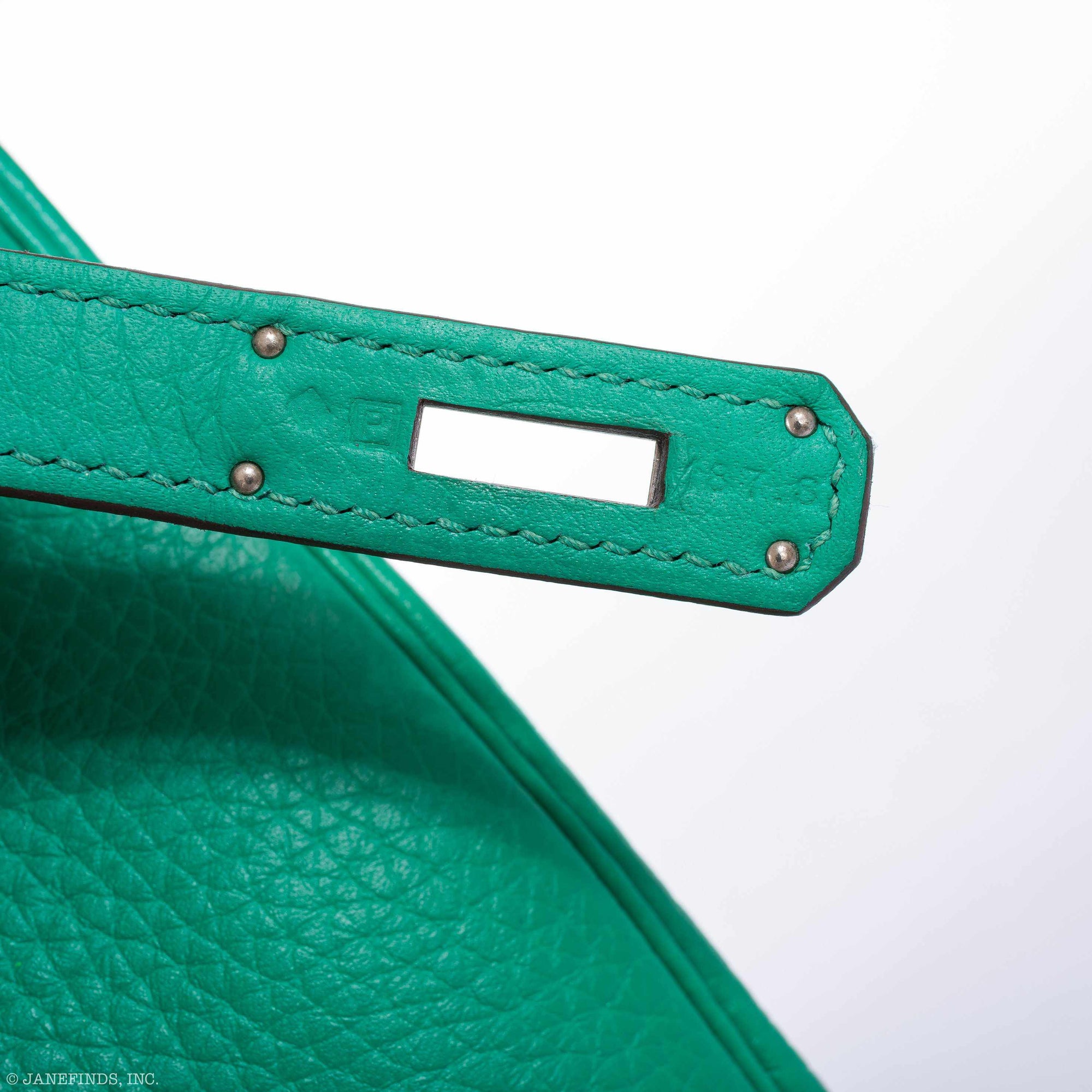 Hermès Kelly 28 Menthe Togo Palladium Hardware