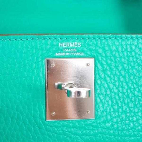Hermès Kelly 28 Menthe Togo Palladium Hardware
