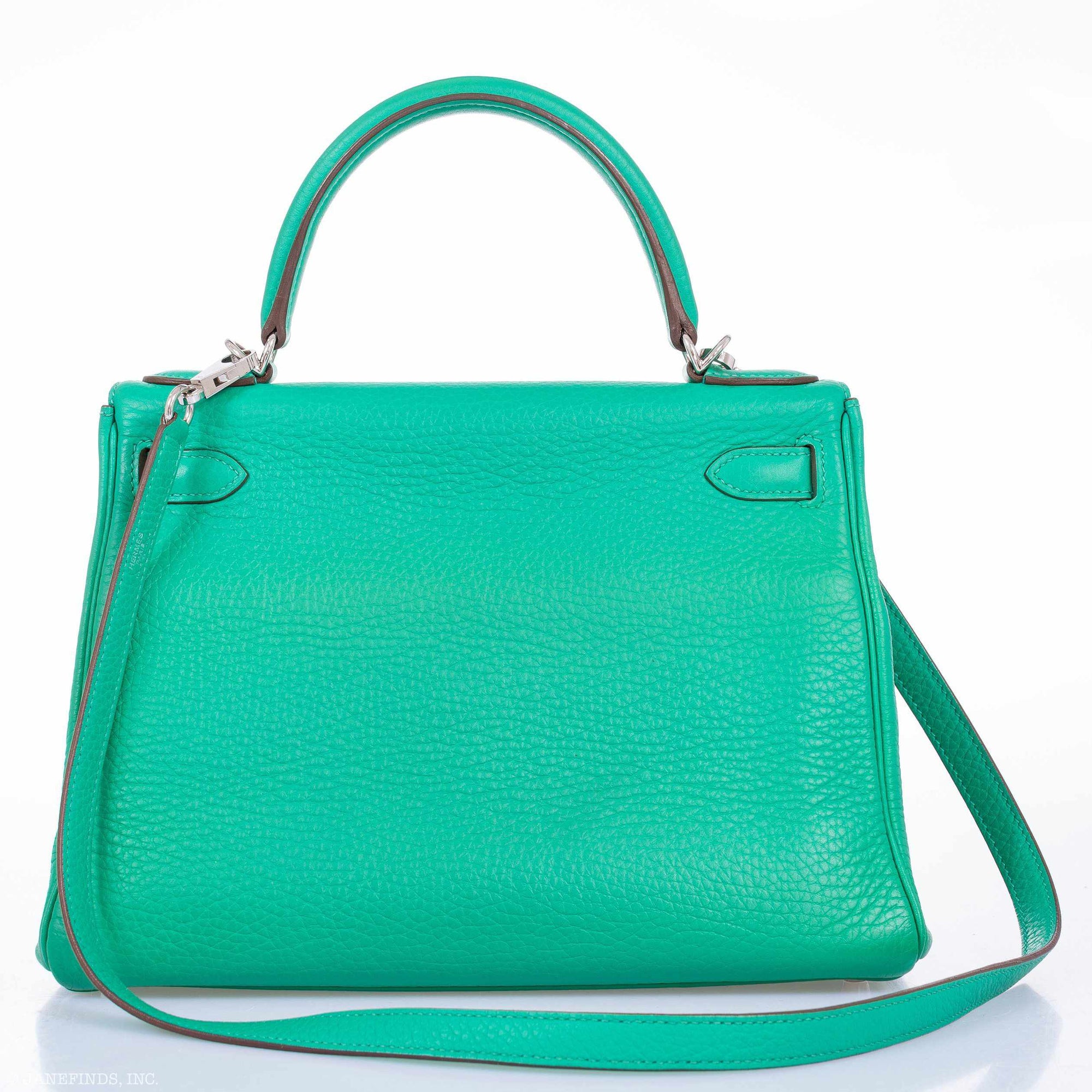 Hermès Kelly 28 Menthe Togo Palladium Hardware