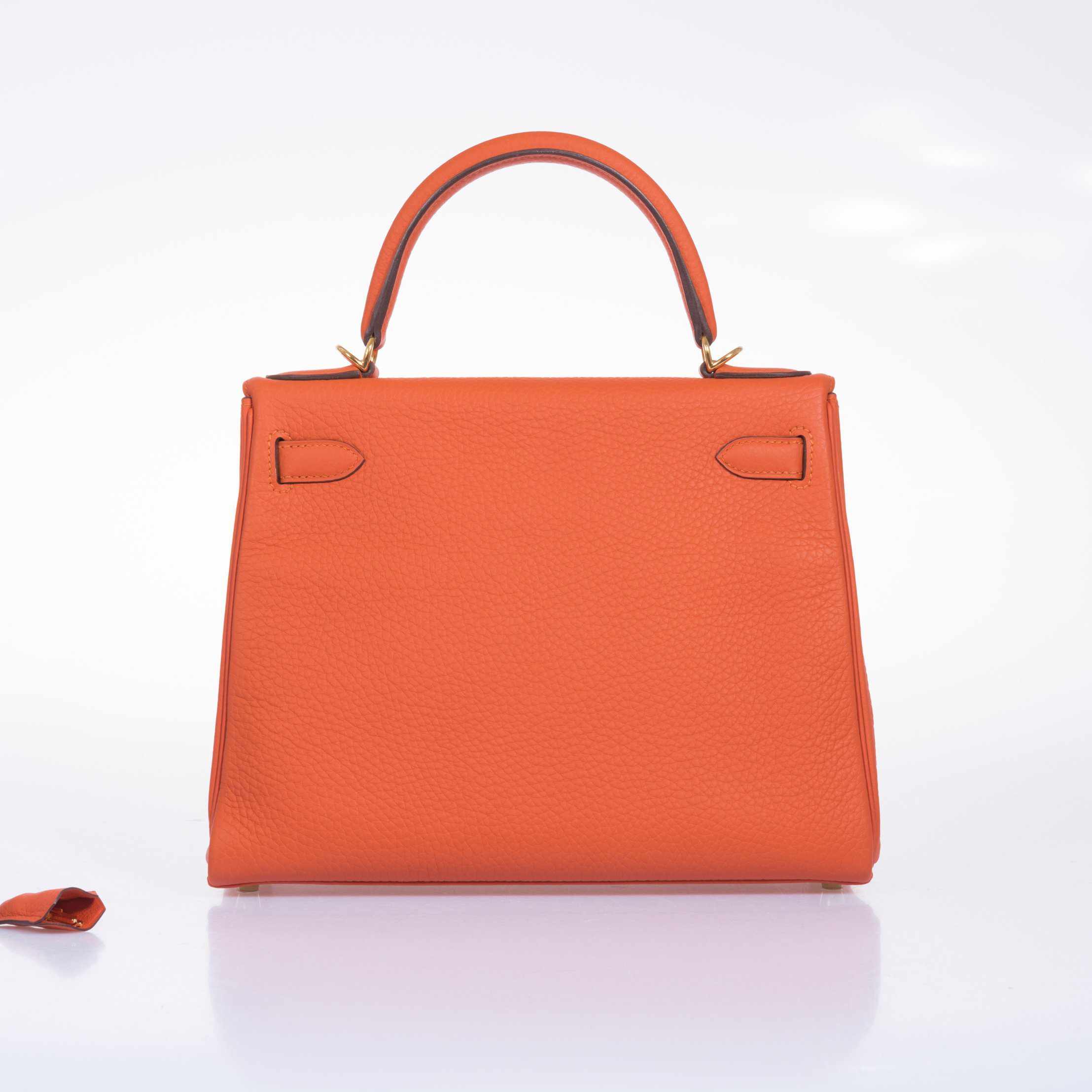 Hermès Kelly 28 Orange Togo Gold Hardware