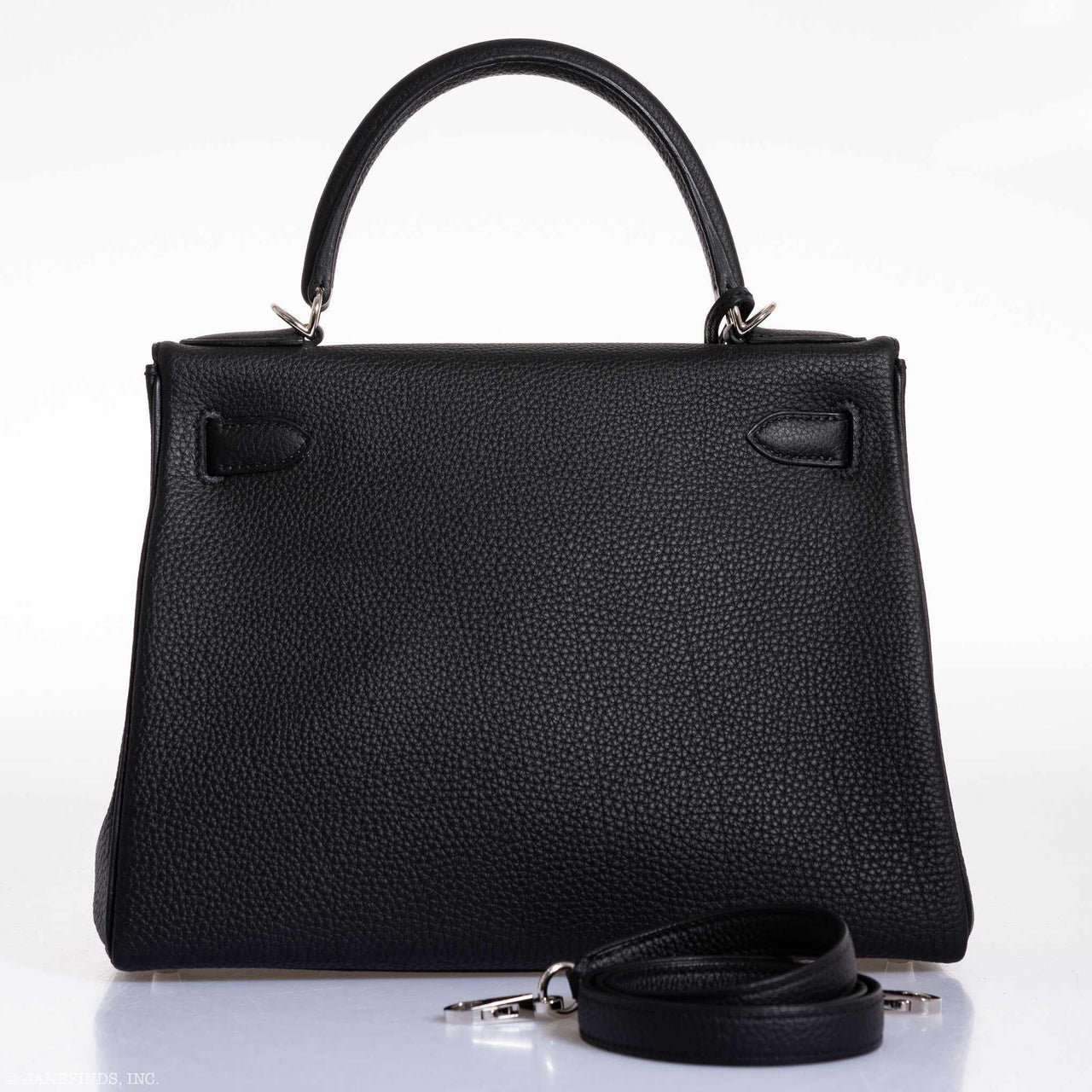Hermès Kelly 28 Retourne Black Togo Palladium Hardware – JaneFinds