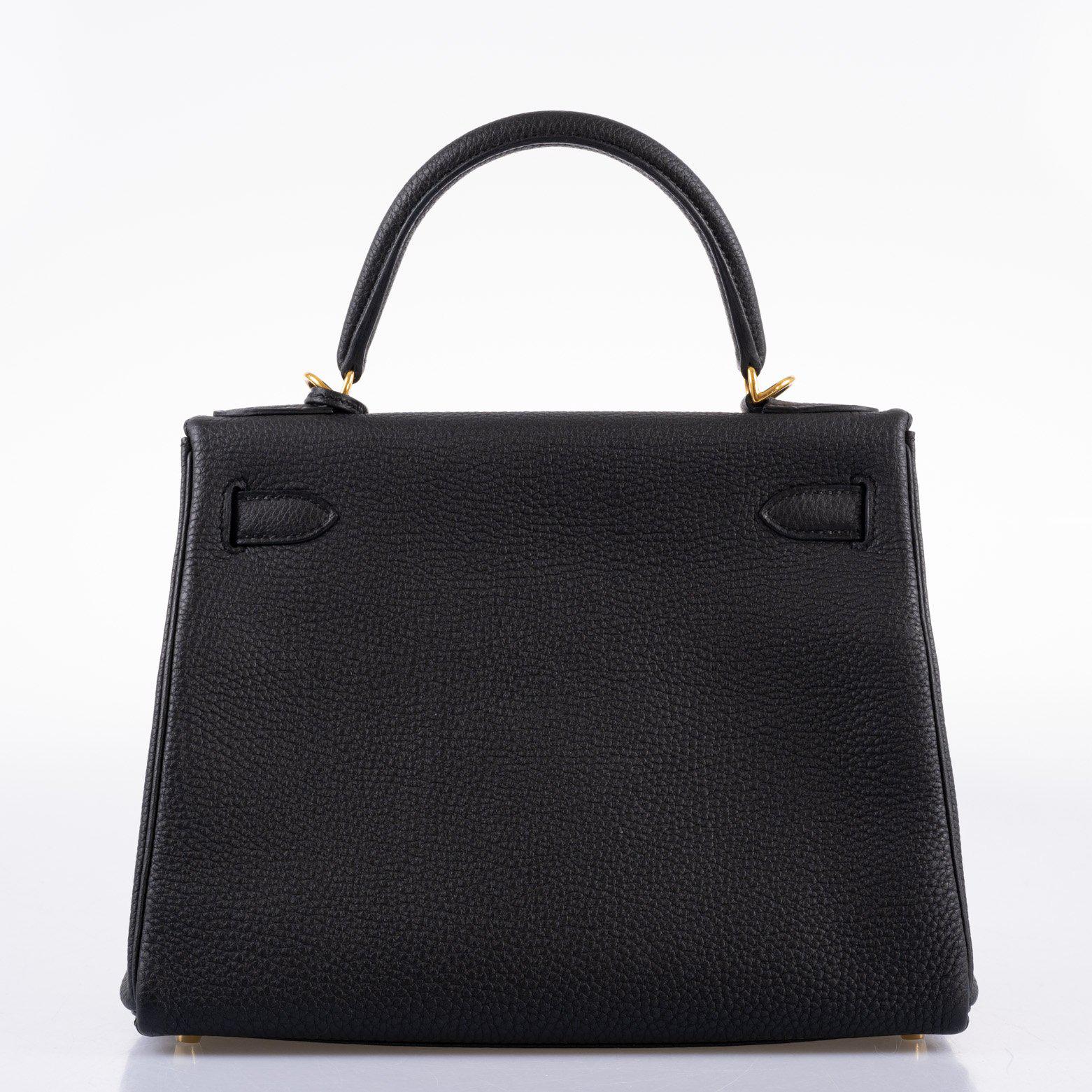 Hermès Kelly 28 Retourne Black Togo with Gold Hardware - 2016, X