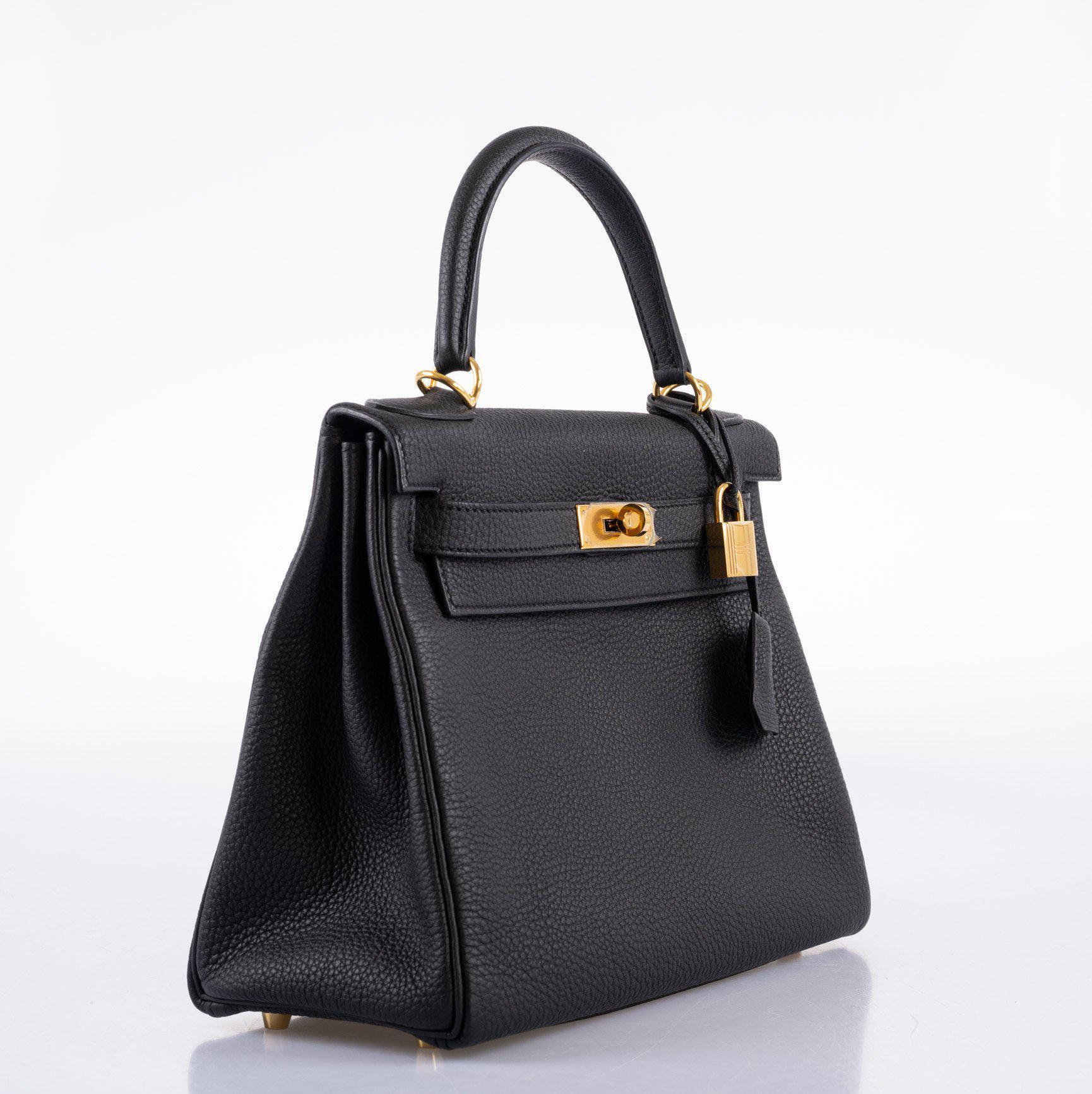 Hermès Kelly 28 Retourne Black Togo with Gold Hardware