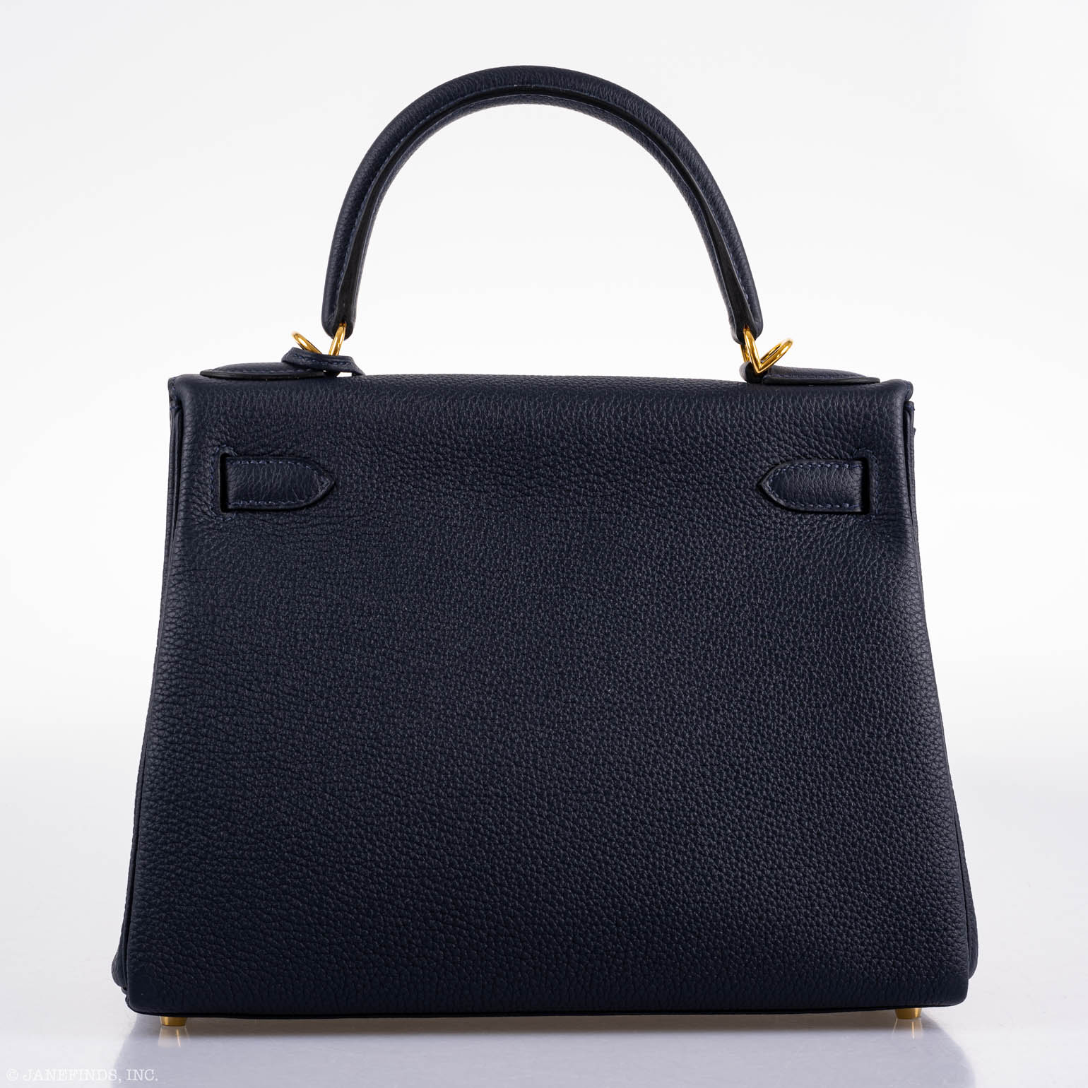 Hermès Kelly 28 Retourne Blue Nuit Togo Gold Hardware