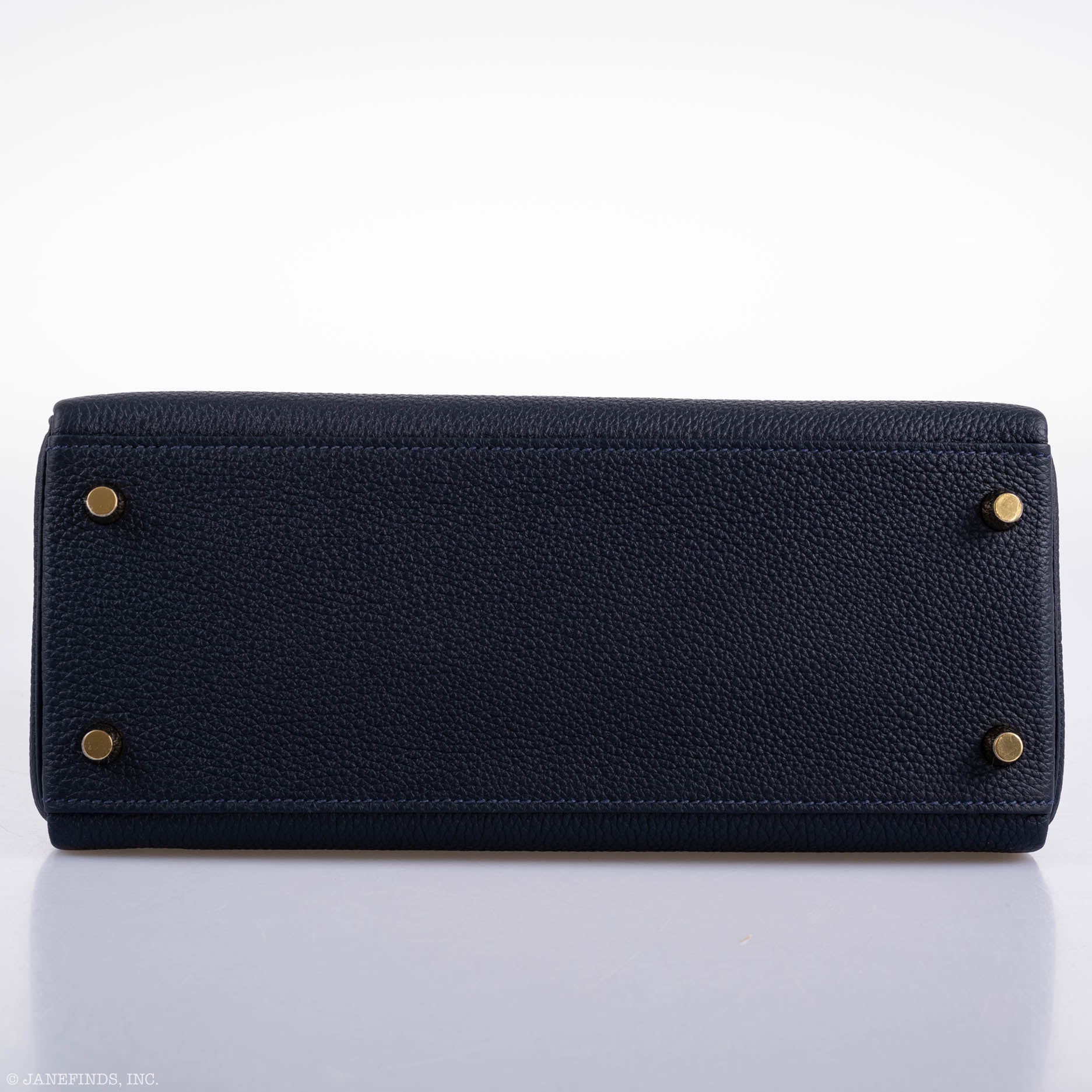 Hermès Kelly 28 Retourne Blue Nuit Togo Gold Hardware