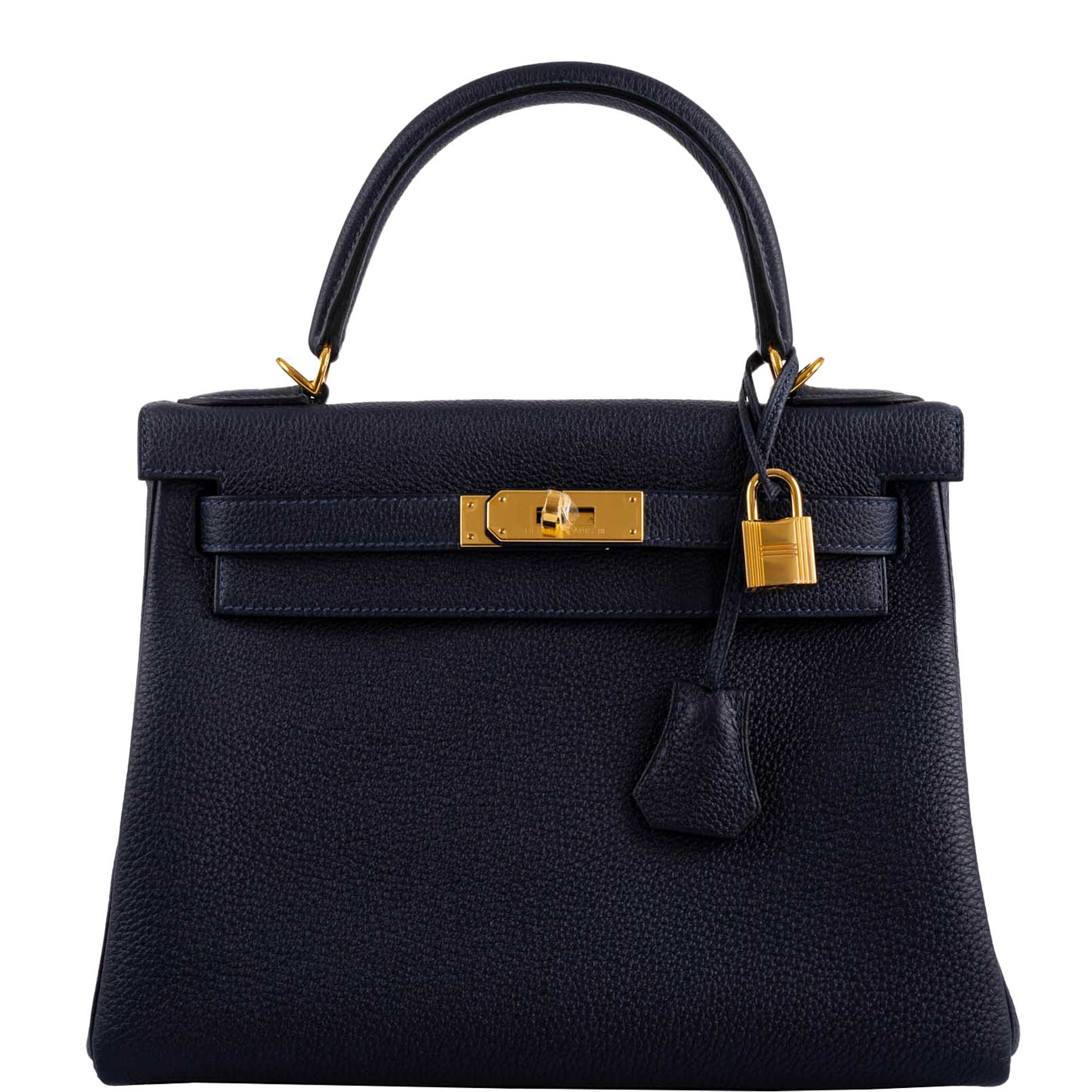 Hermès Kelly 28 Retourne Blue Nuit Togo Gold Hardware