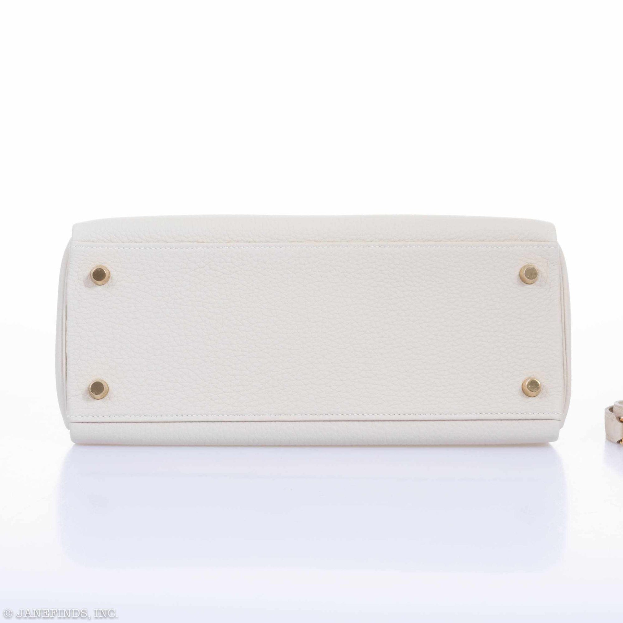 Hermès Kelly 28 Retourne Craie Togo Gold Hardware