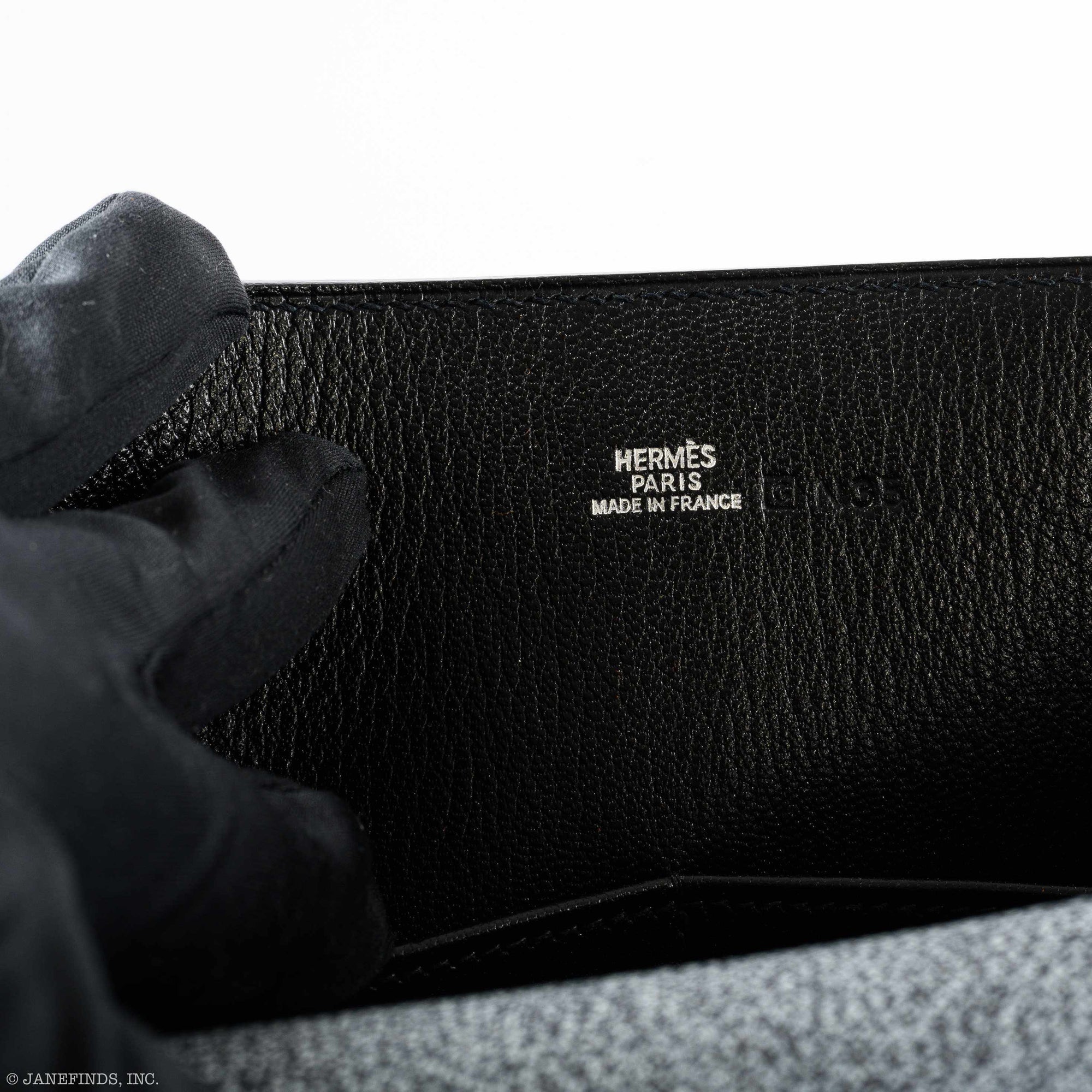 Hermès Kelly 28 Retourne Dalmatian Buffalo Leather Palladium Hardware