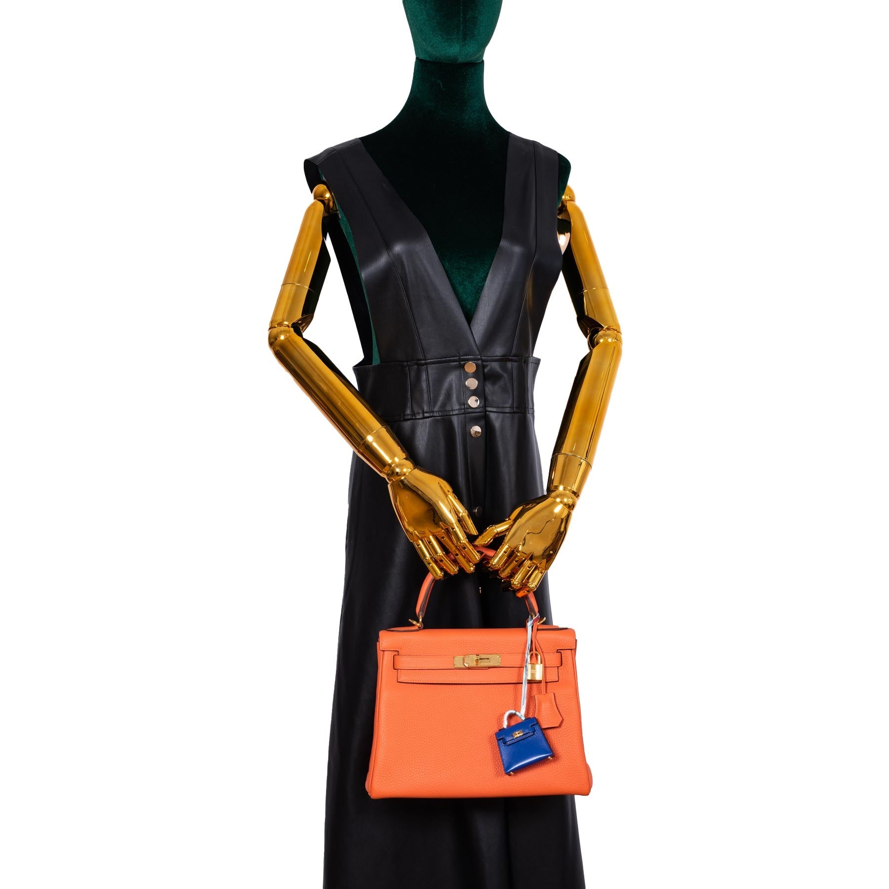Hermès Kelly 28 Retourne Feu Orange Togo Gold Hardware