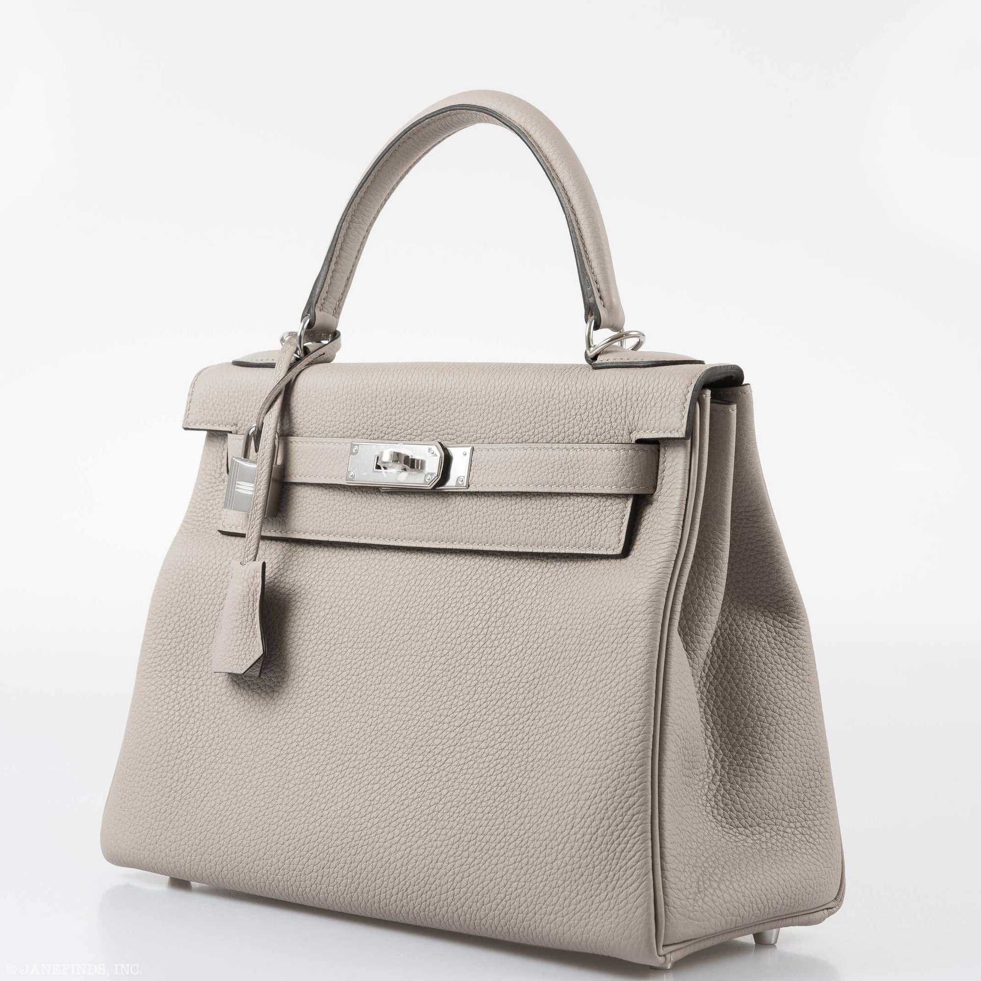 Hermès Kelly 28 Retourne Gris Asphalte Togo Palladium Hardware