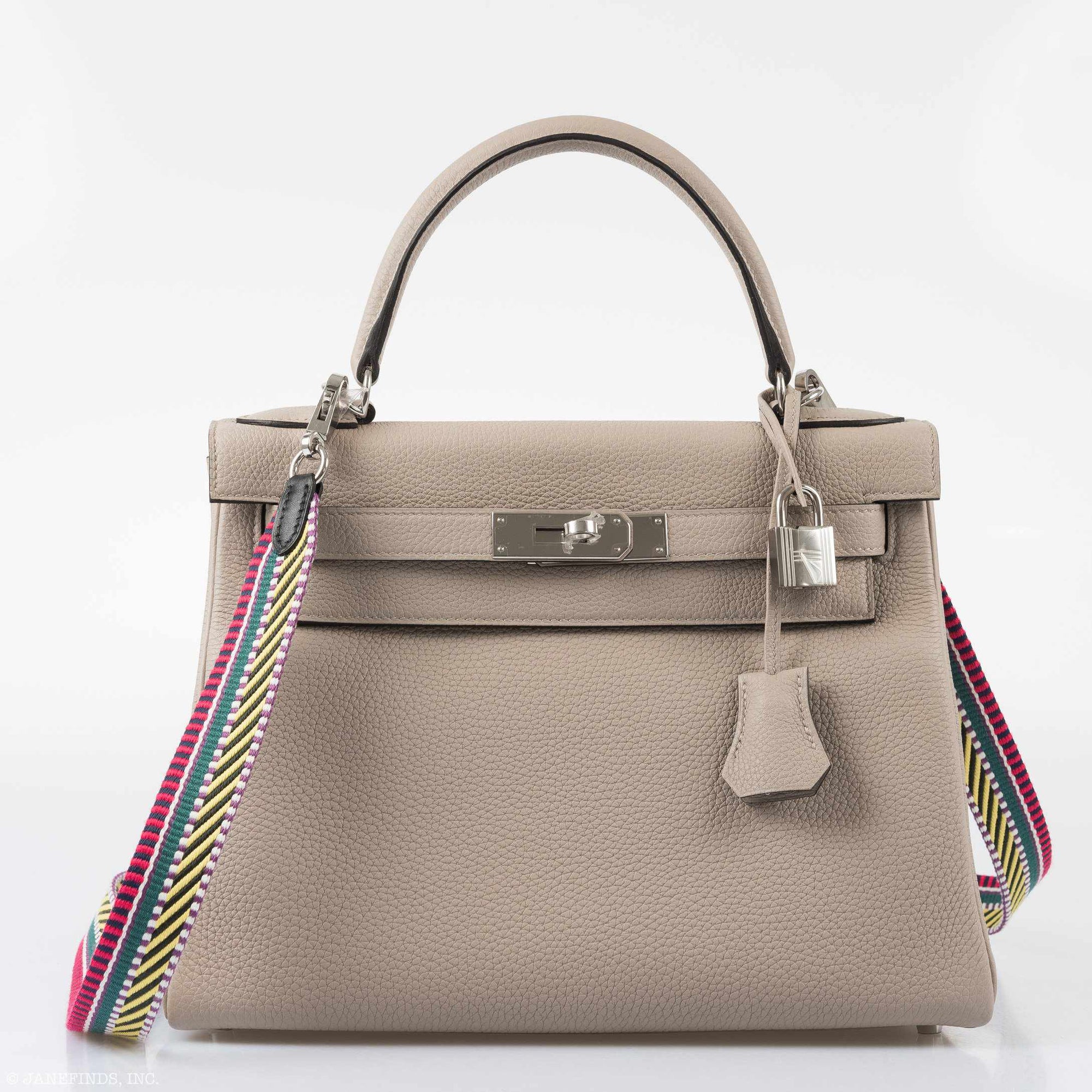 Hermès Kelly 28 Retourne Gris Asphalte Togo Palladium Hardware