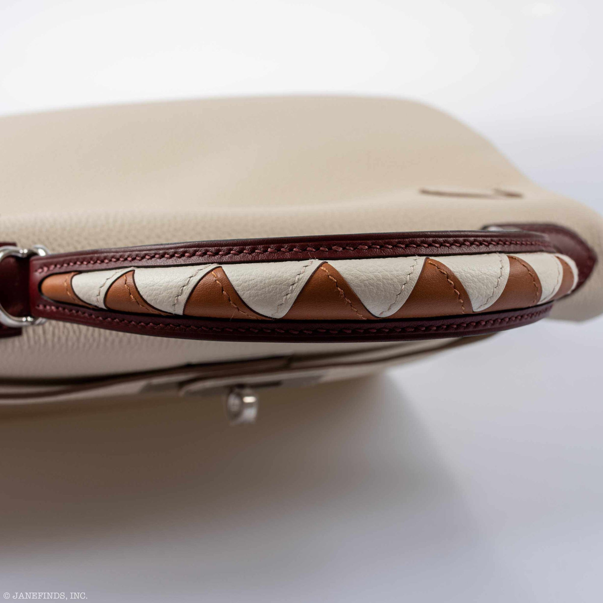 Hermès Kelly 28 Retourné HSS Au Galop Craie Togo Palladium Hardware
