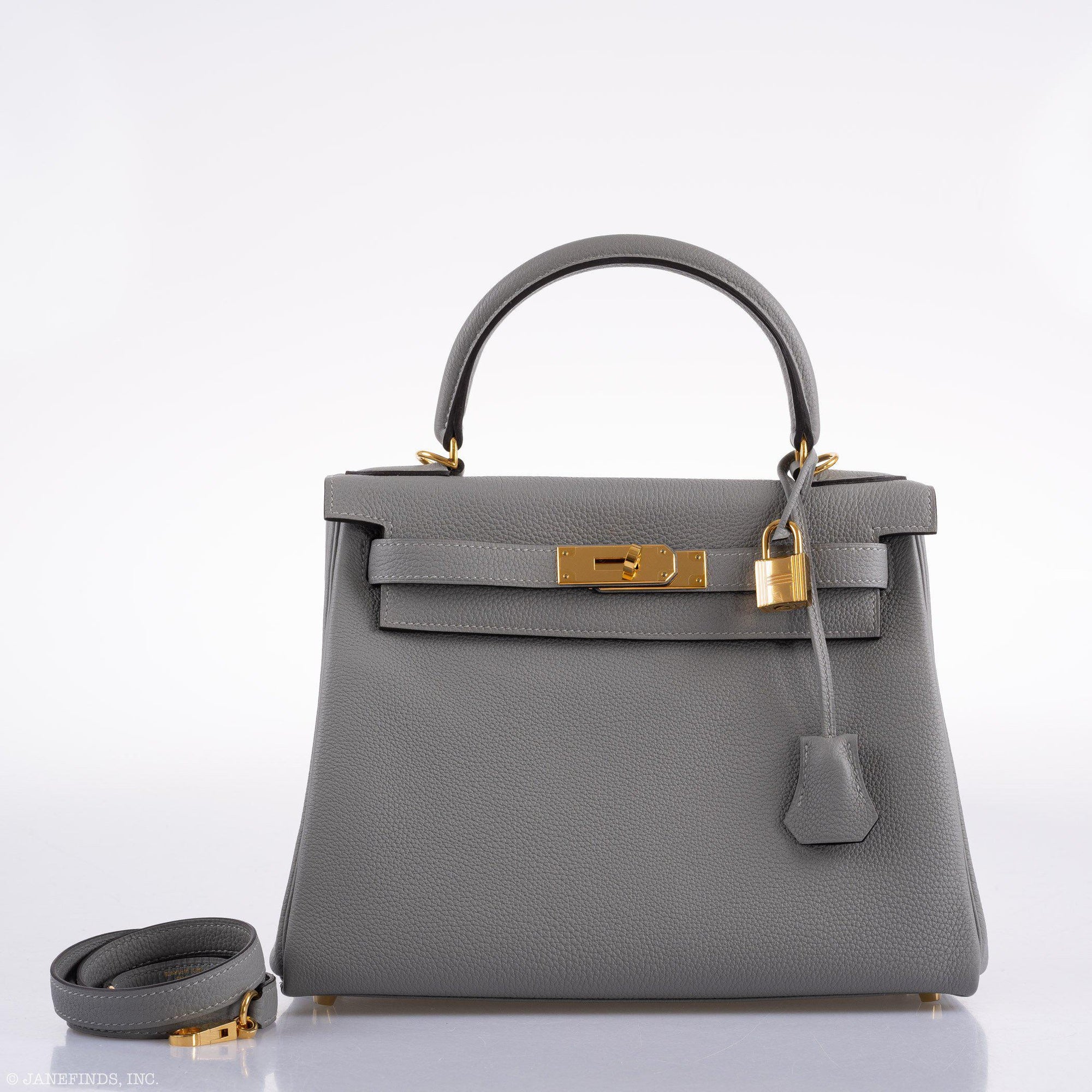 Hermès Kelly 28 Retourne HSS Gris Mouette/Noir Togo Palladium Hardware