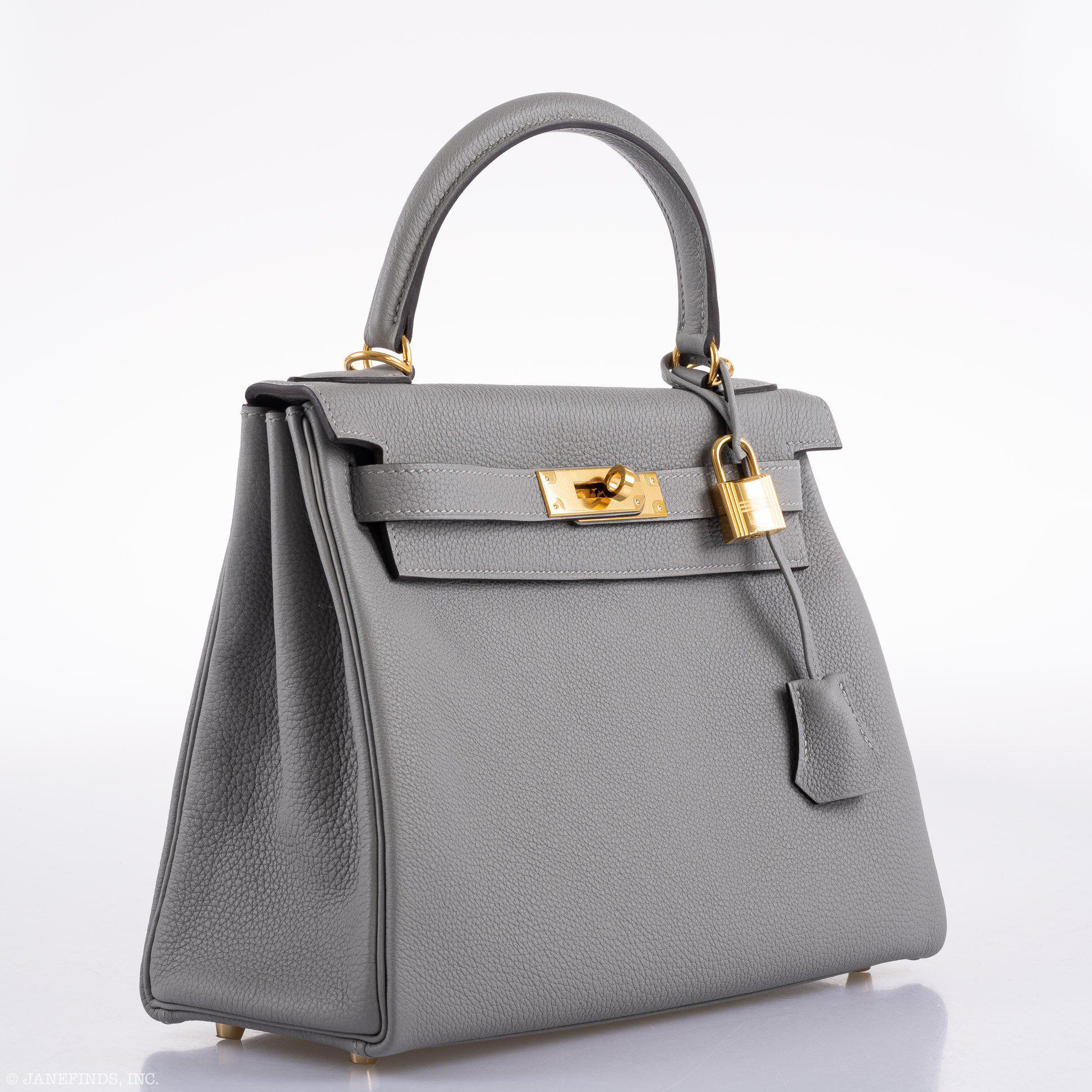 Hermès Kelly 28 Retourne HSS Gris Mouette/Noir Togo Palladium Hardware
