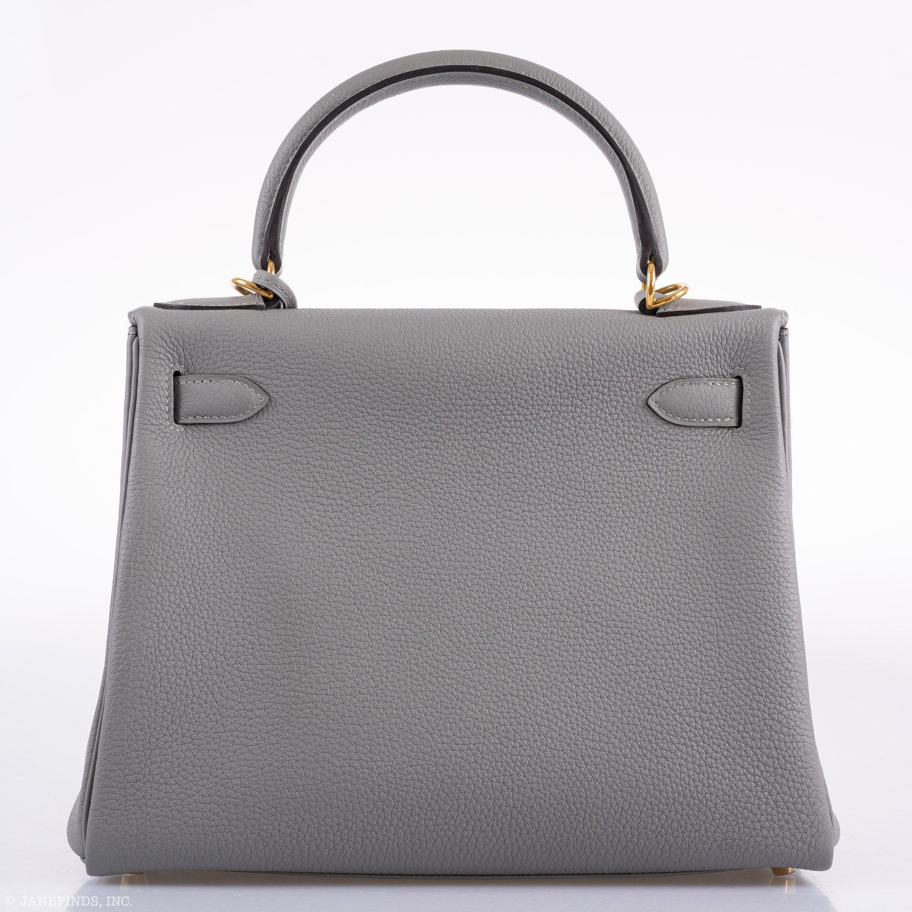 Hermès Kelly 28 Retourne HSS Gris Mouette/Noir Togo Palladium Hardware