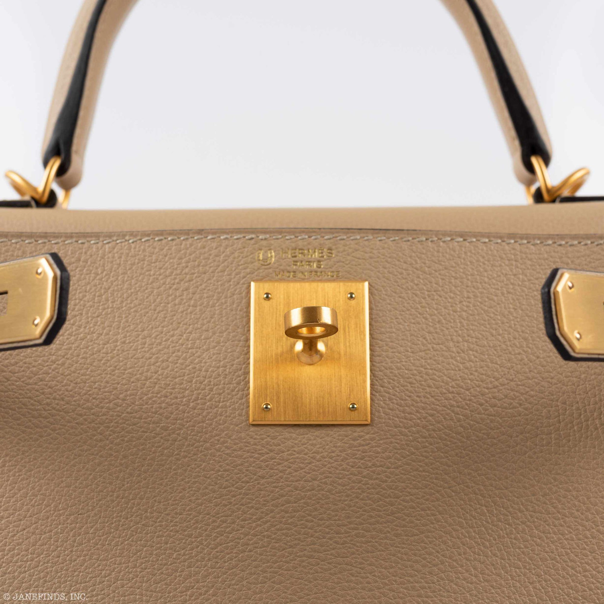 Hermès Kelly 28 Retourné HSS Trench Rouge Tomate Piping Evercolor Brushed Gold Hardware
