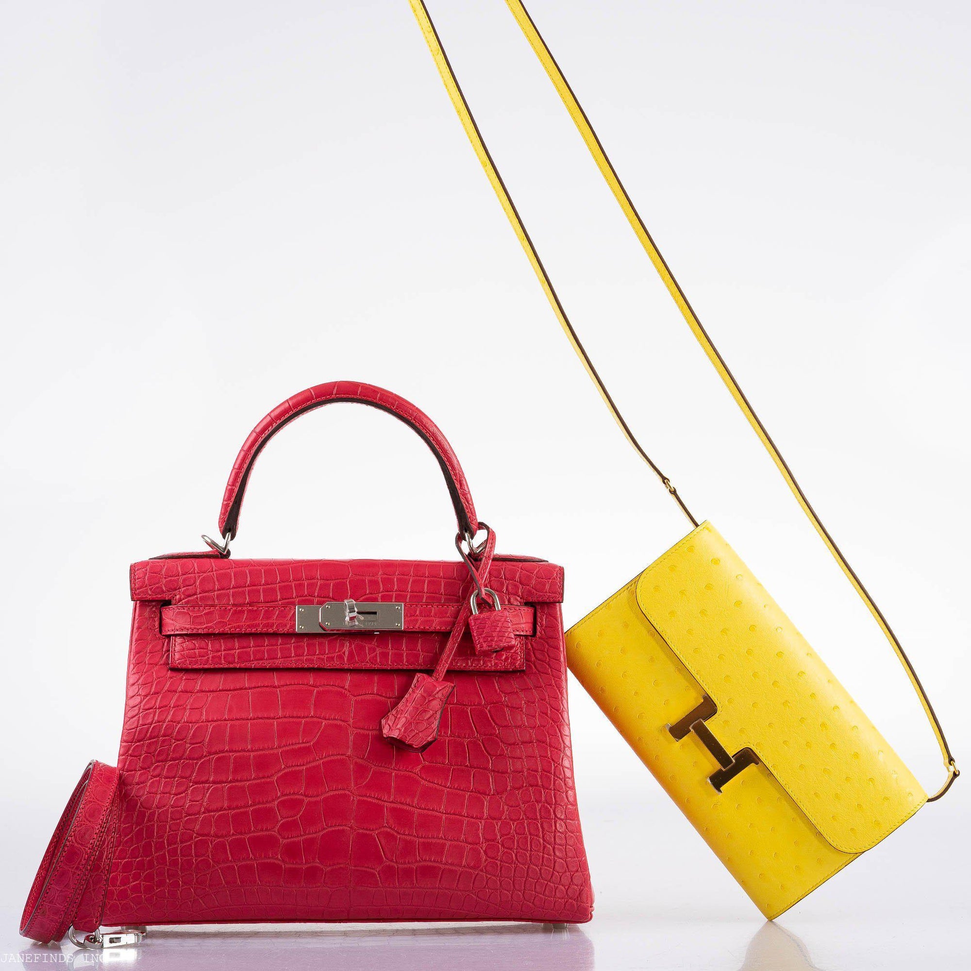 Hermès Kelly 28 Retourne Rose Extreme Matte Alligator with Palladium Hardware