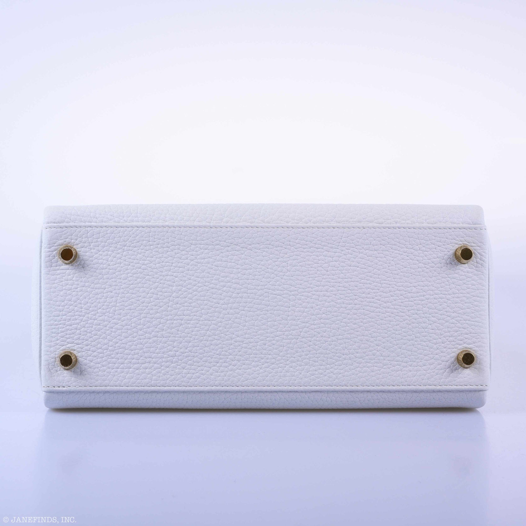 Hermès Kelly 28 Retourne White Clemence Gold Hardware