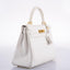 Hermès Kelly 28 Retourne White Epsom with Gold Hardware - 2010, N Square