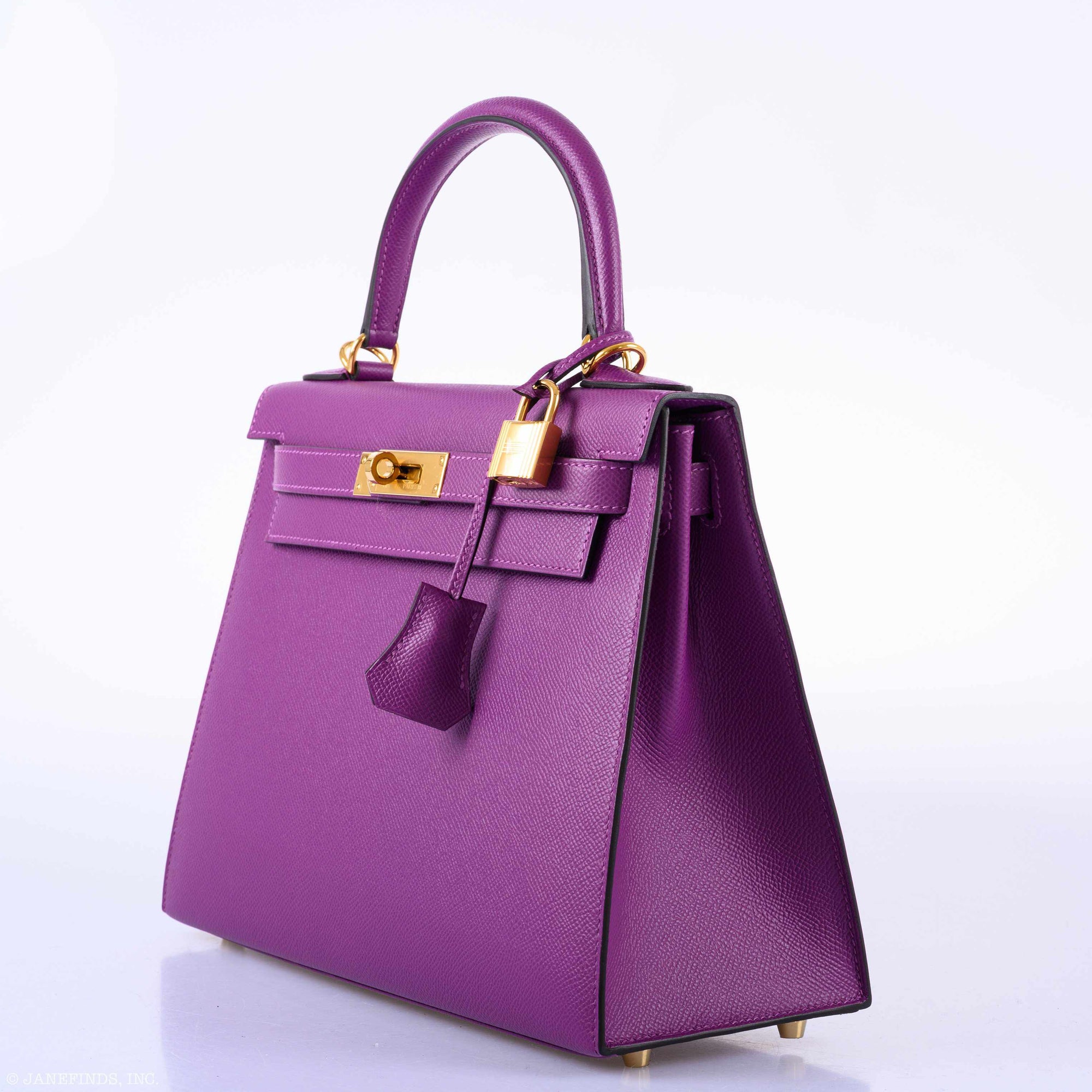 Hermès Kelly 28 Sellier Anemone Epsom Gold Hardware