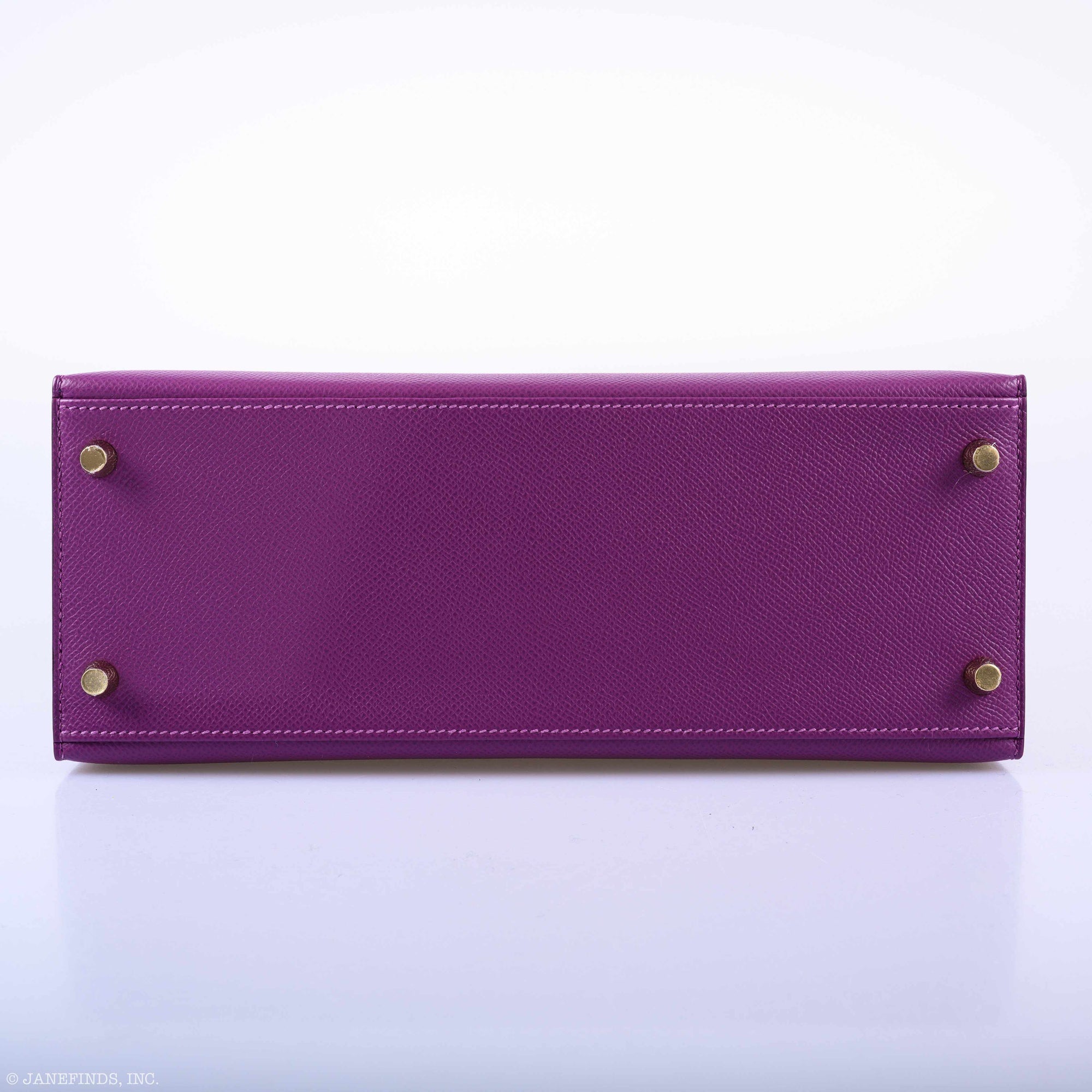 Hermès Kelly 28 Sellier Anemone Epsom Gold Hardware
