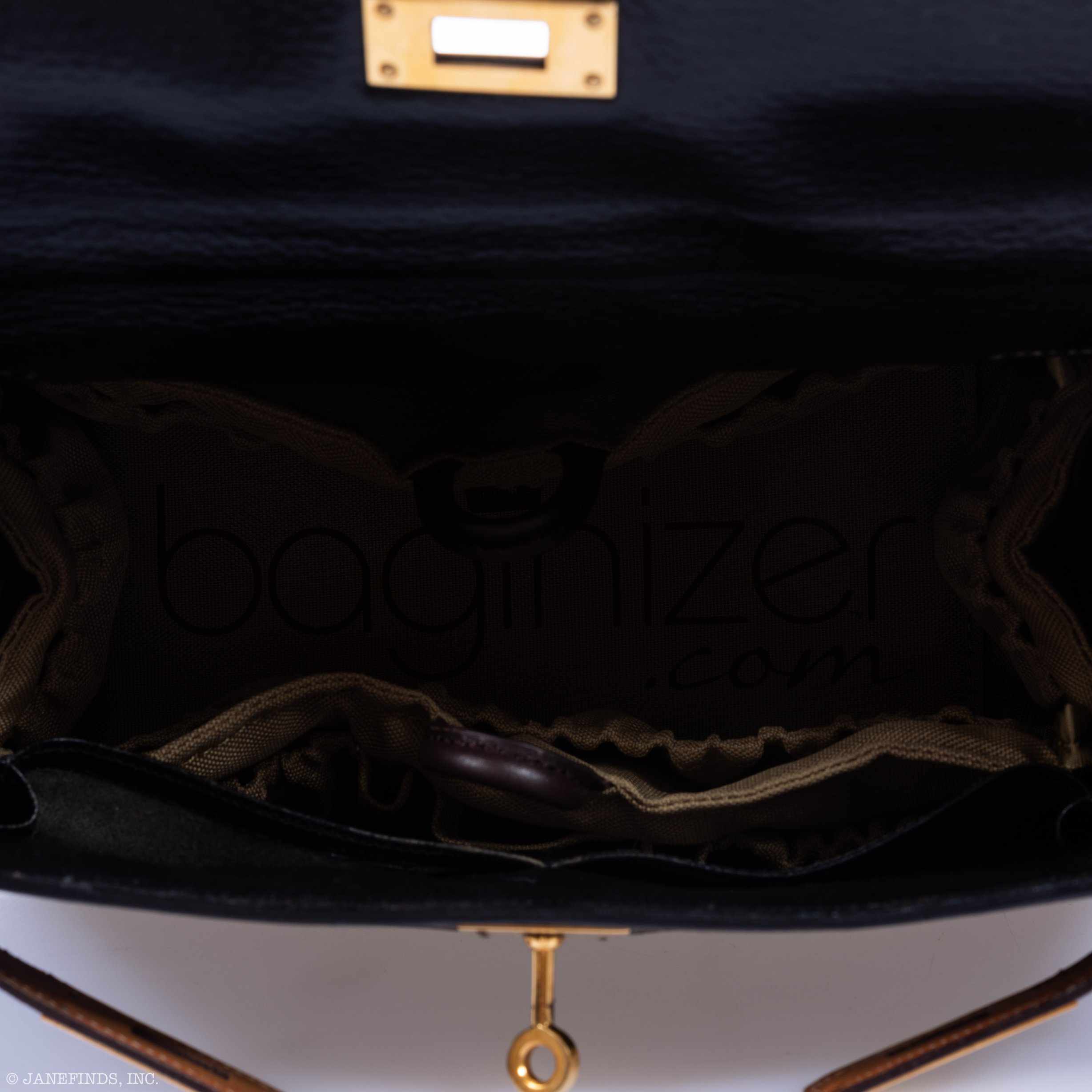 Hermès Kelly 28 Sellier Black And Barenia Ardennes Gold Hardware