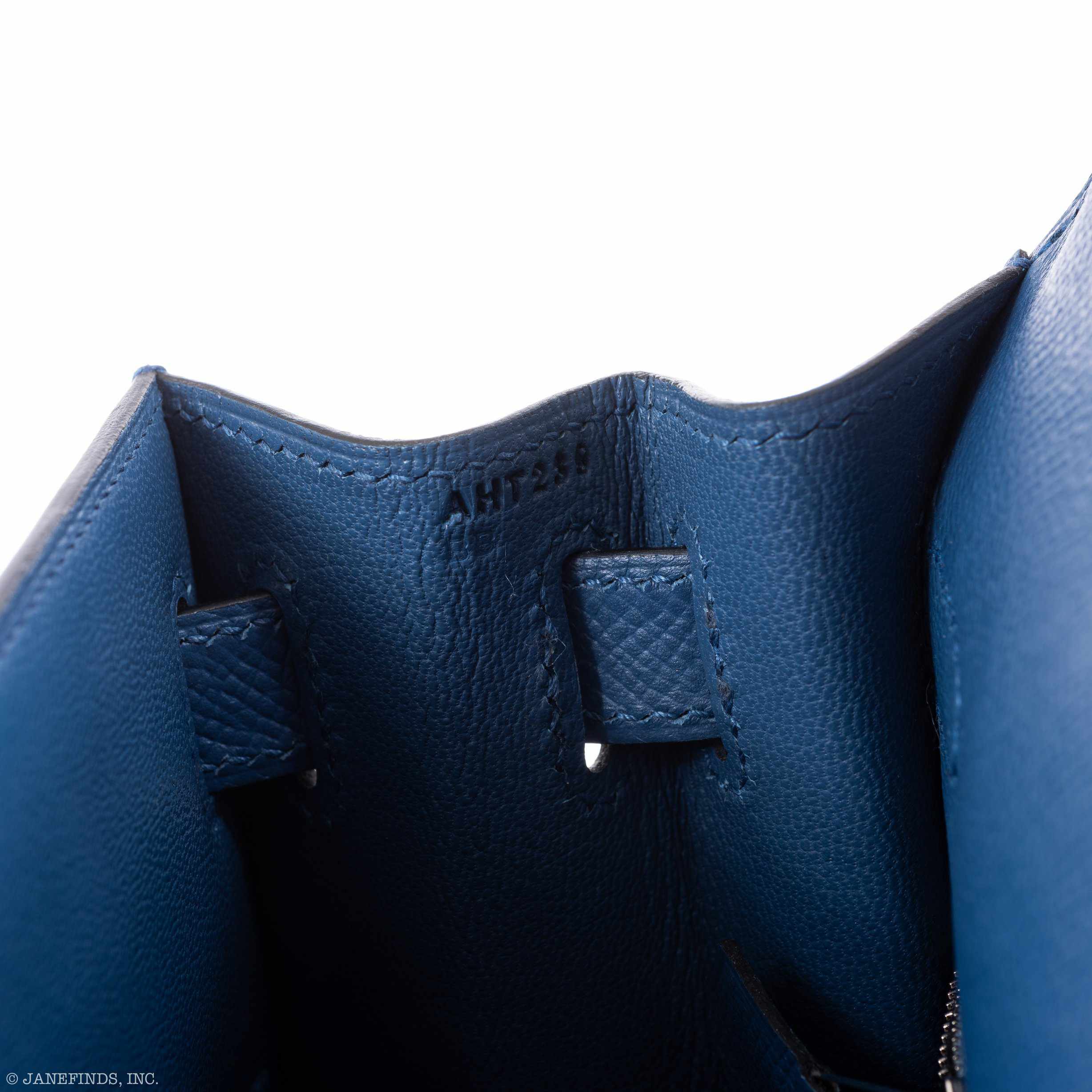 Hermès Kelly 28 Sellier Blue Agate Epsom Palladium Hardware