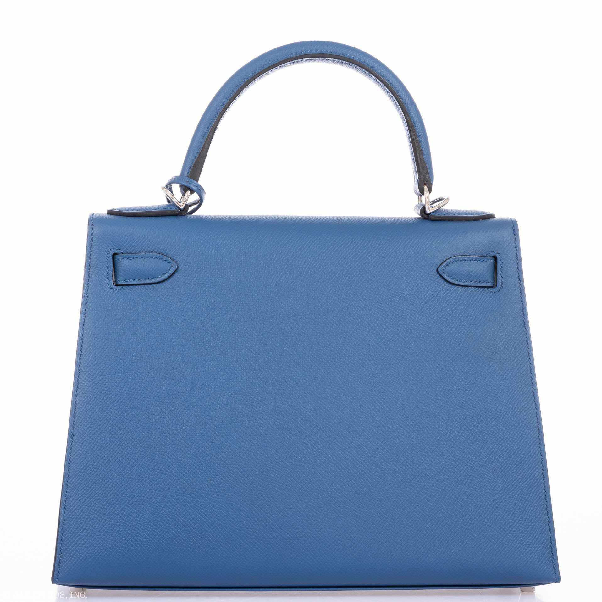 Hermès Kelly 28 Sellier Blue Agate Epsom Palladium Hardware