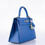 Hermès Kelly 28 Sellier Blue France Epsom leather Palladium Hardware - 2021, Z