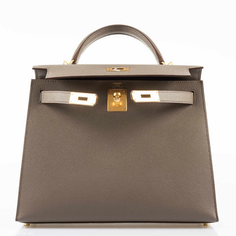 Hermes Kelly 28 Sellier Etain Epsom - THE PURSE AFFAIR