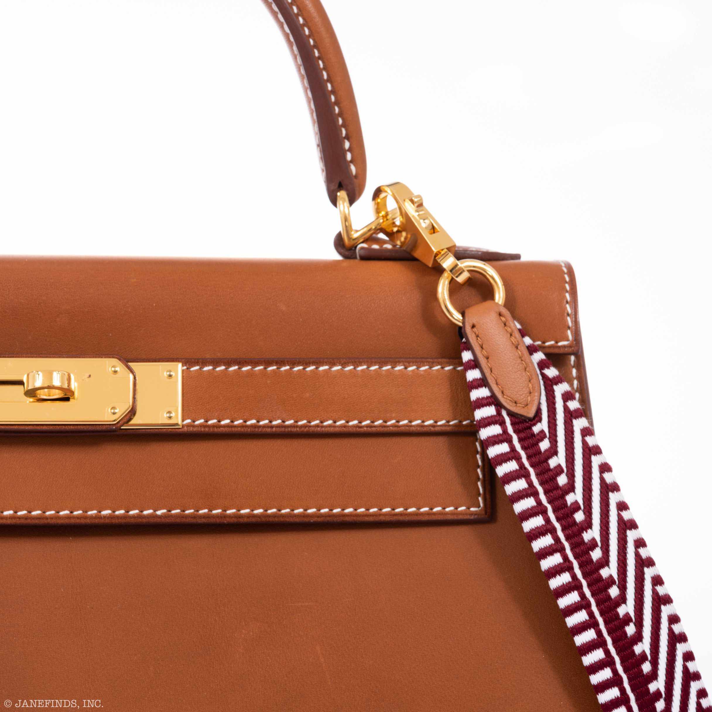 Hermès Kelly 28 Sellier Gold Barenia Gold Hardware