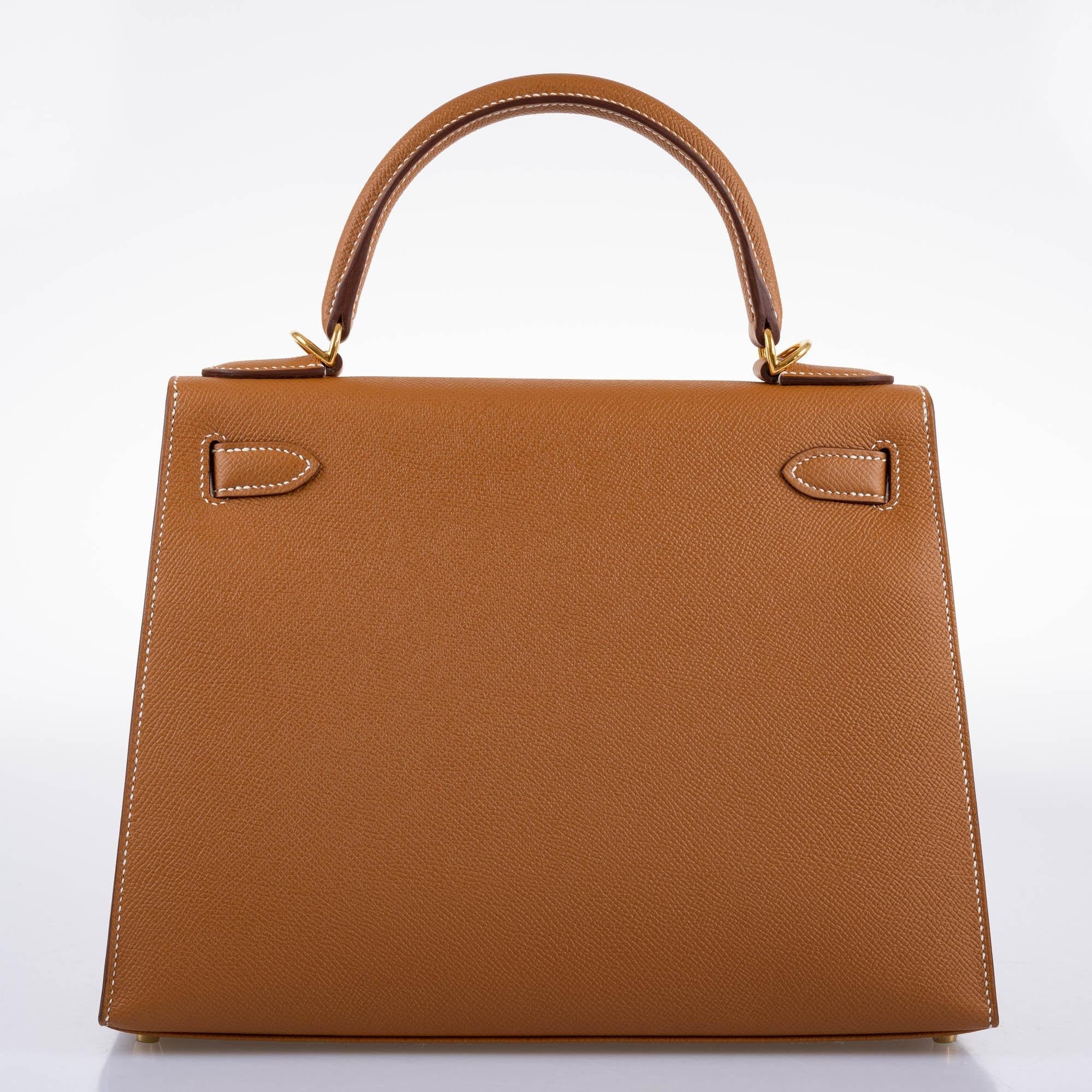 Hermès Kelly 28 Sellier Gold Epsom with Gold Hardware