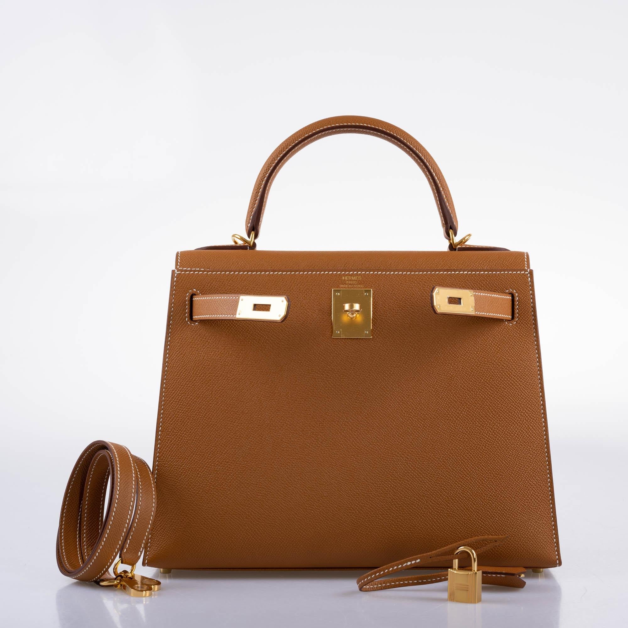 Hermès Kelly 28 Sellier Gold Epsom with Gold Hardware