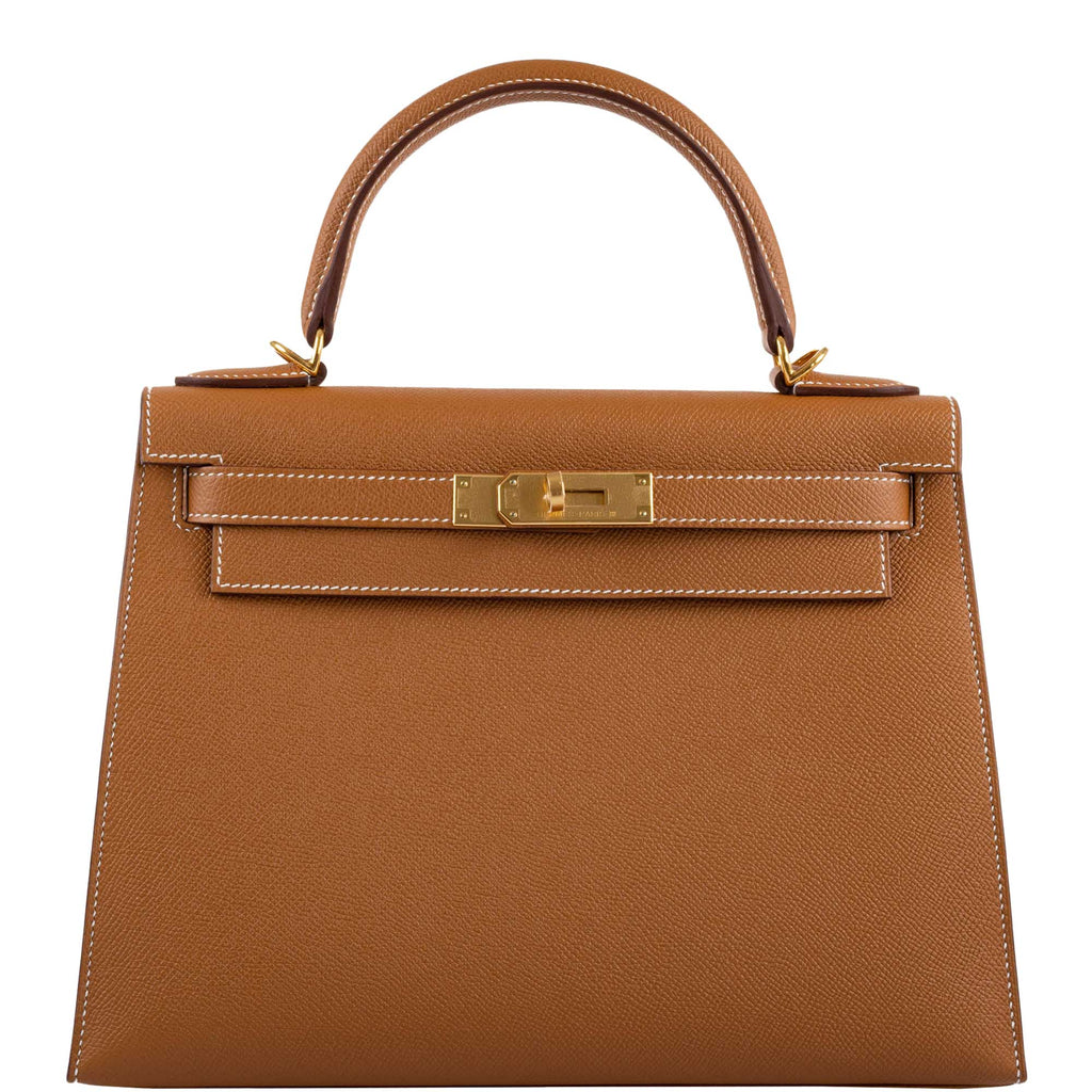 Hermes Birkin 25 Sellier Bag Gold Gold Hardware Epsom Leather