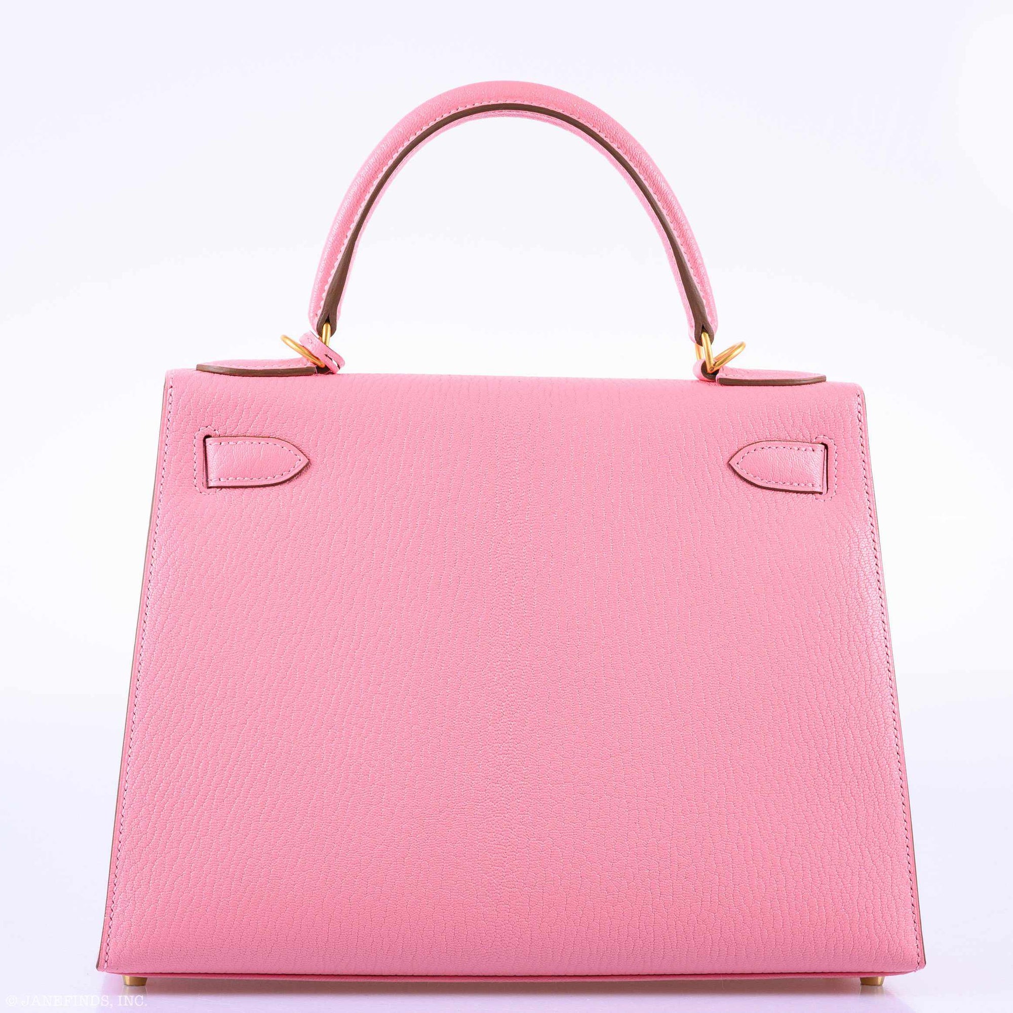 Hermès Kelly 28 Sellier HSS Rose Confetti/Bleu Paradis Chèvre Brushed Gold Hardware