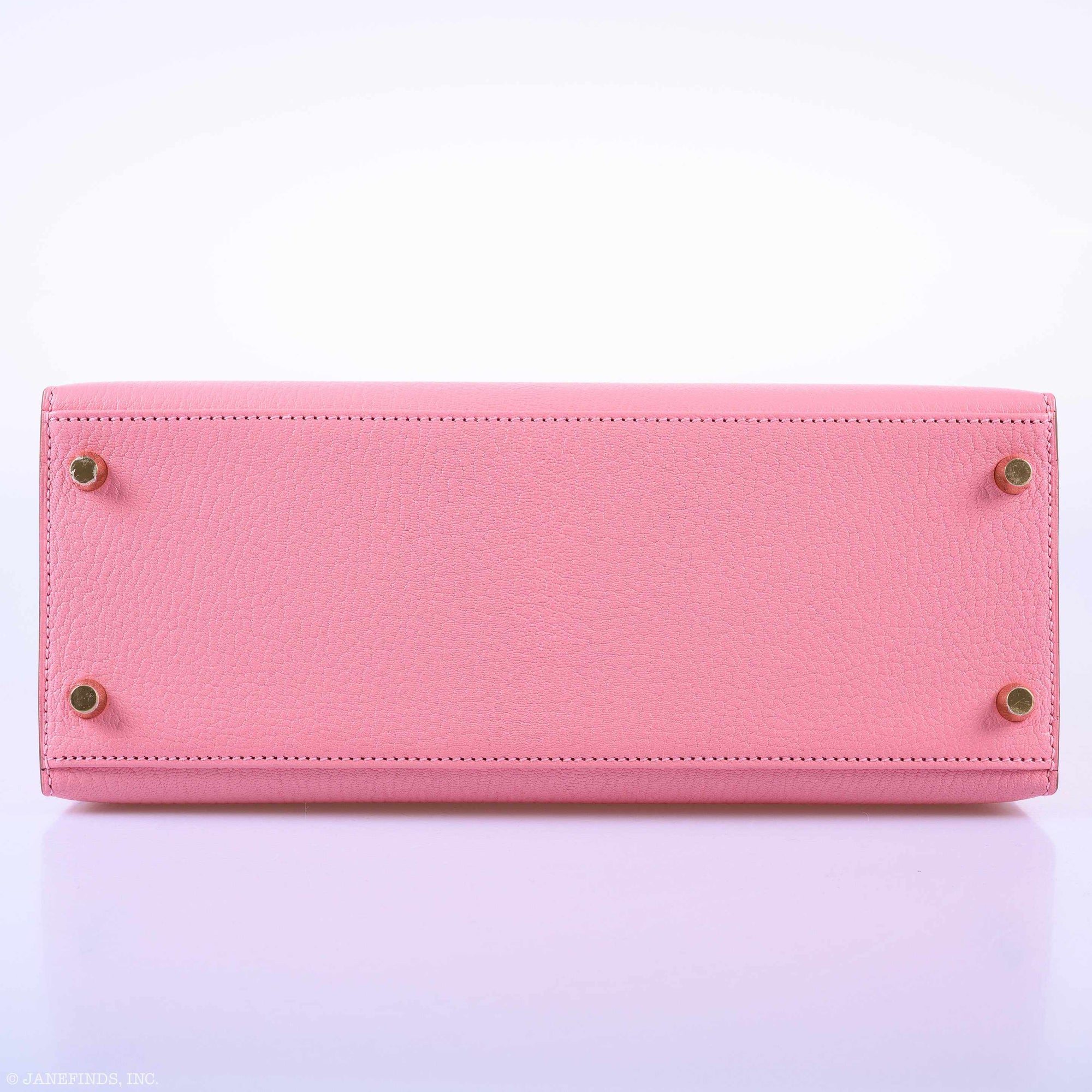 Hermès Kelly 28 Sellier HSS Rose Confetti/Bleu Paradis Chèvre Brushed Gold Hardware