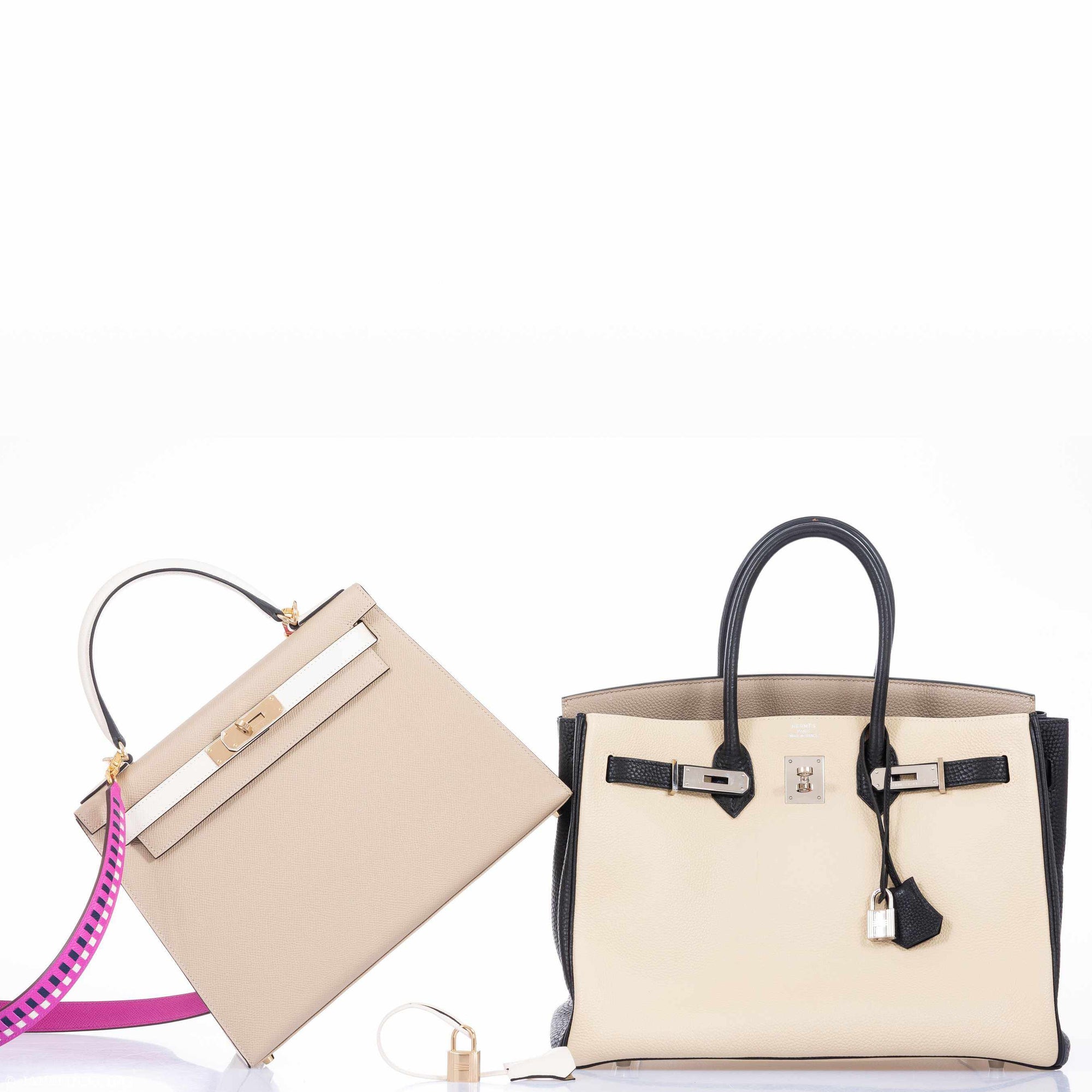 Hermès Kelly 28 Sellier HSS Trench/Craie Epsom Gold Hardware