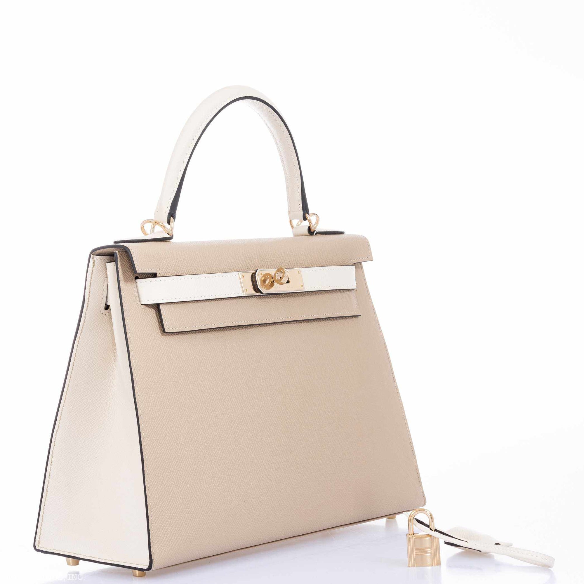 Hermès Kelly 28 Sellier HSS Trench/Craie Epsom Gold Hardware