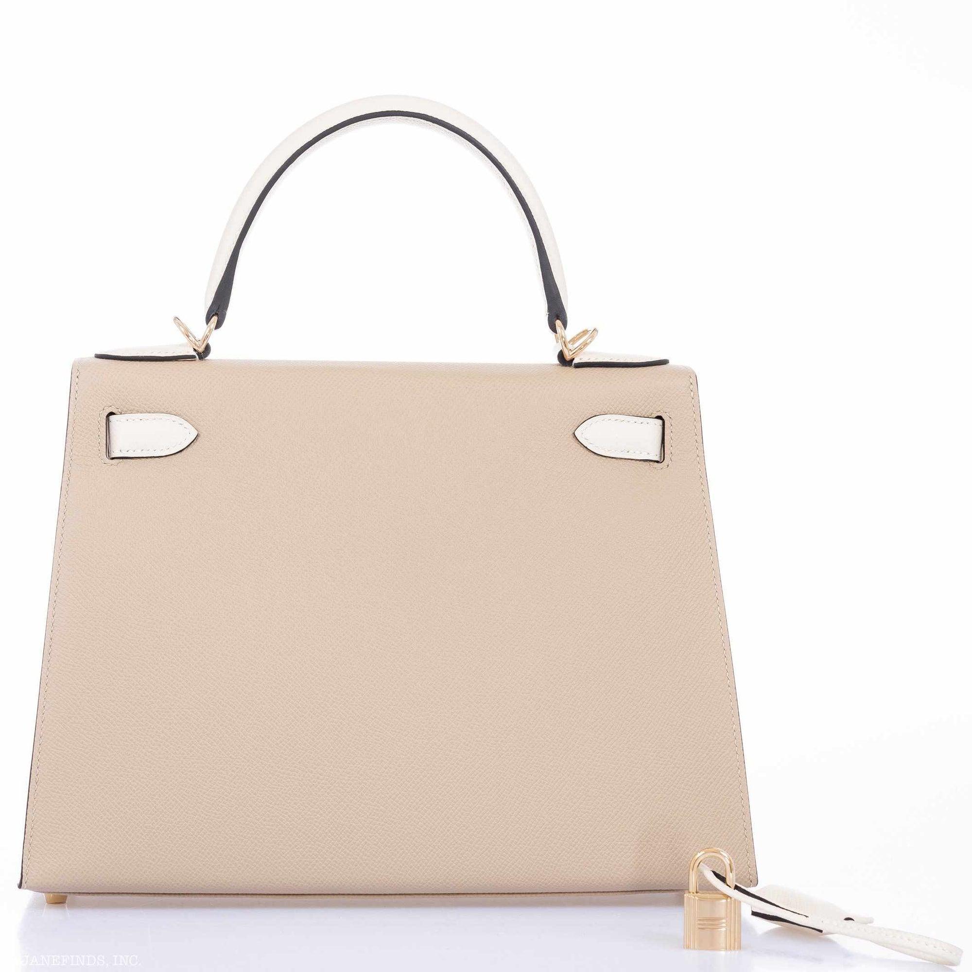Hermès Kelly 28 Sellier HSS Trench/Craie Epsom Gold Hardware