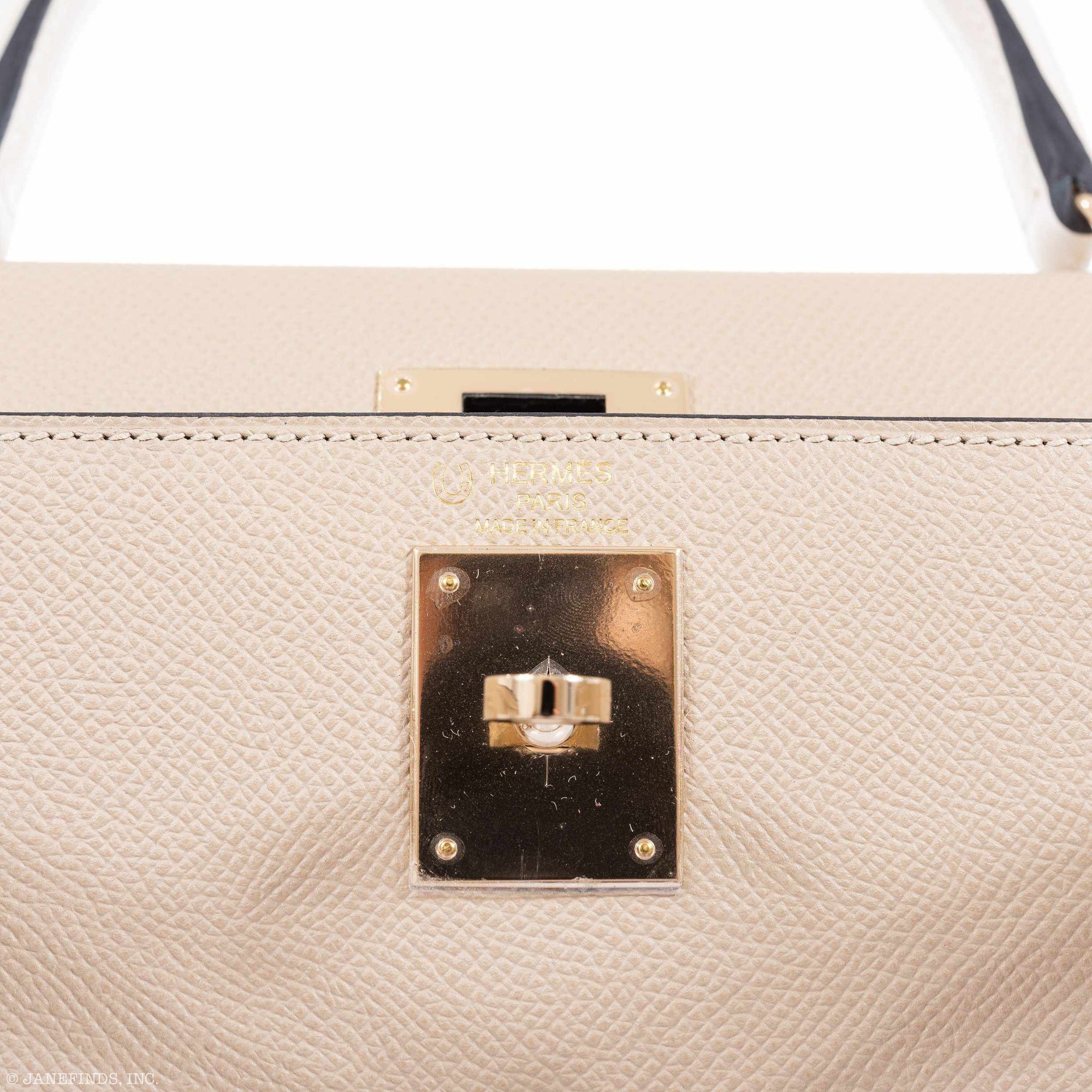 Hermès Kelly 28 Sellier HSS Trench/Craie Epsom Gold Hardware