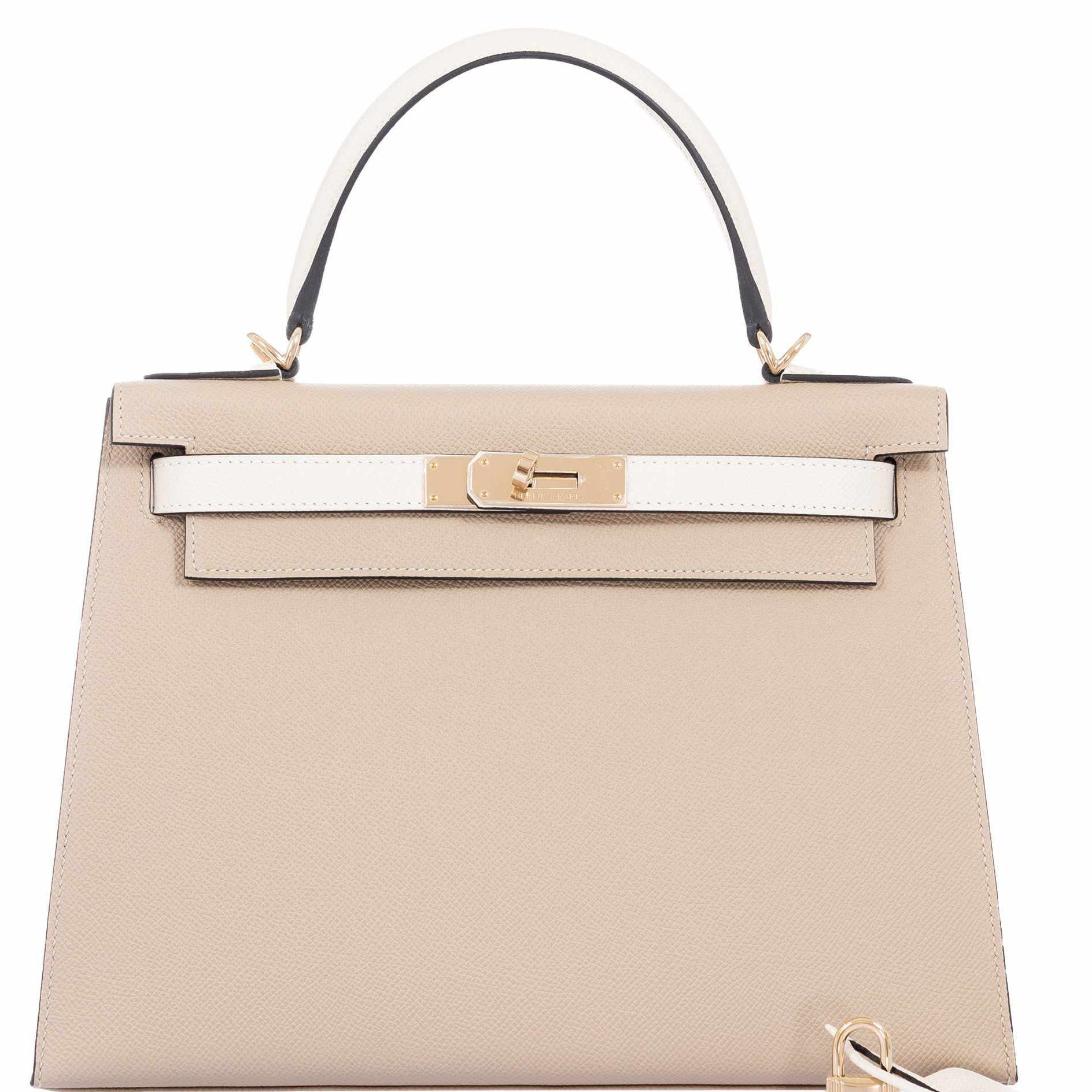 Hermès Kelly 28 Sellier HSS Trench/Craie Epsom Gold Hardware