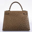 Hermès Kelly 28 Sellier Mousse Ostrich Gold Hardware - Circle W