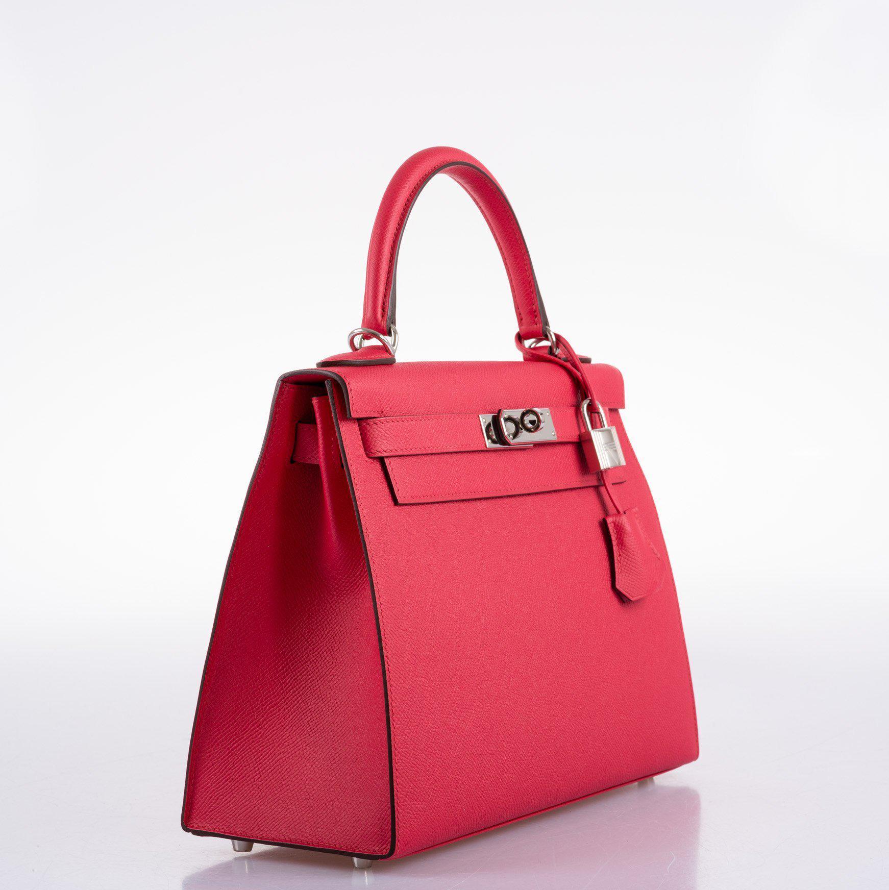 Hermès Kelly 28 Sellier Rose Extreme Epsom leather Palladium Hardware