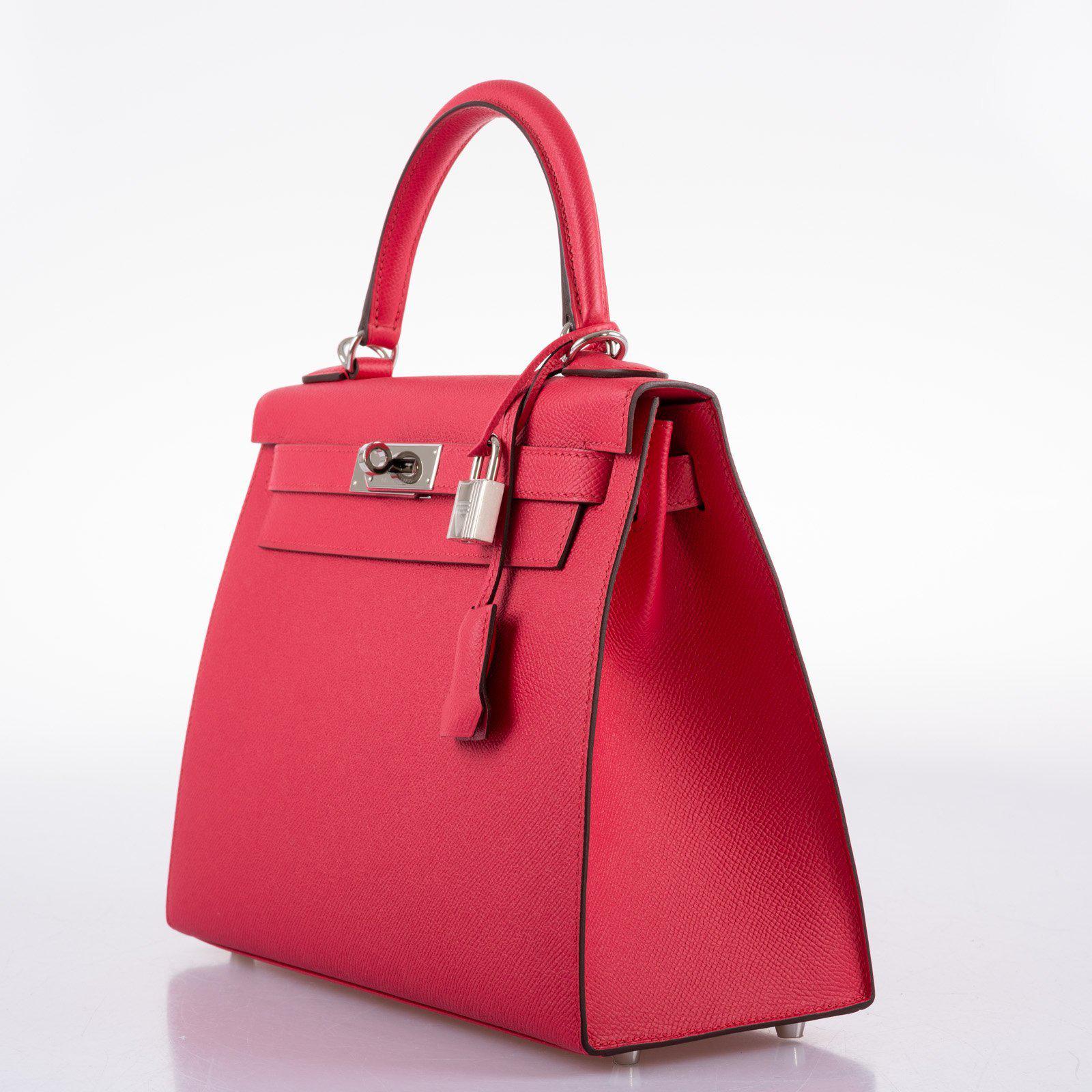 Hermès Kelly 28 Sellier Rose Extreme Epsom leather Palladium Hardware