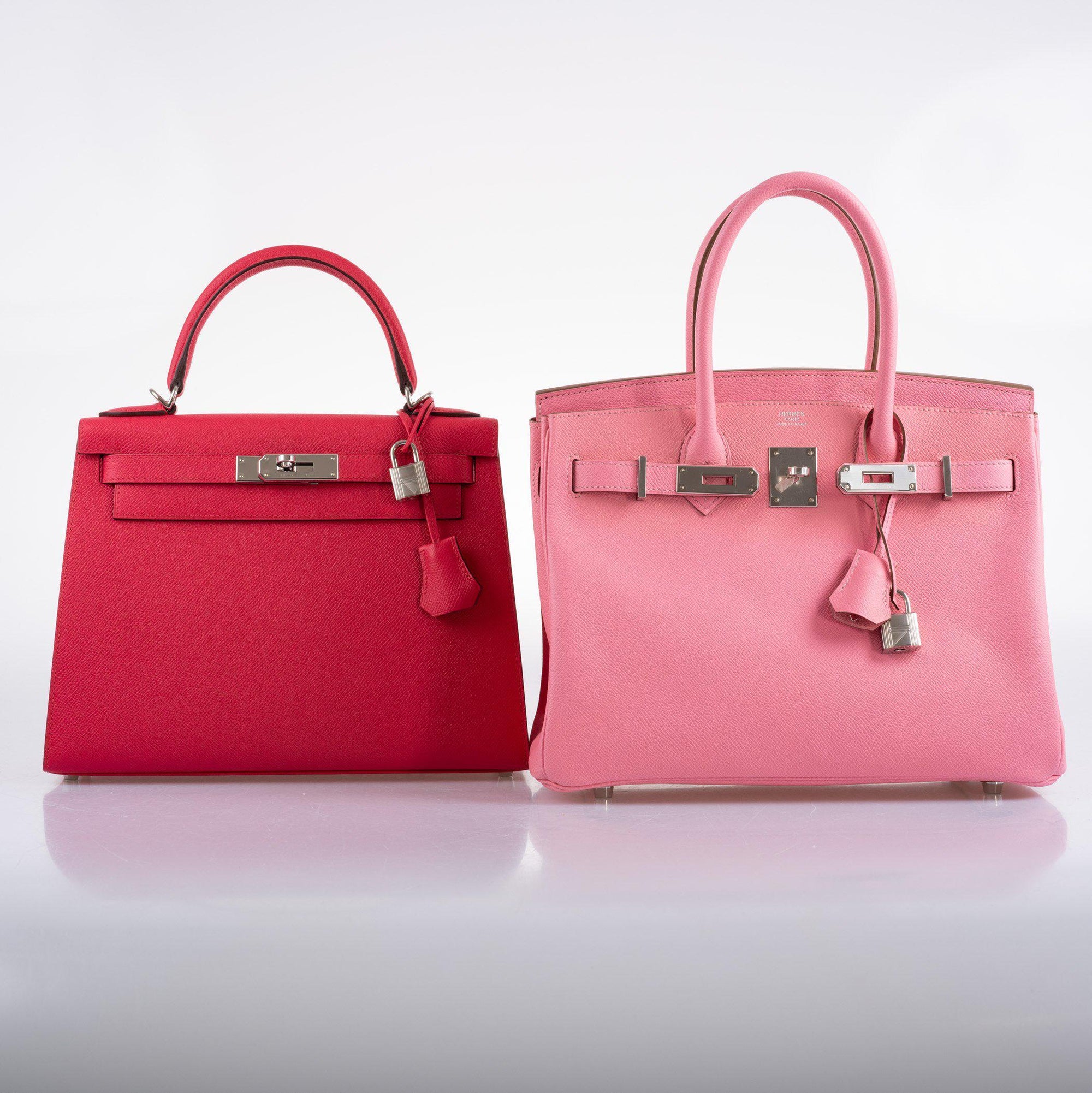 Hermès Kelly 28 Sellier Rose Extreme Epsom leather Palladium Hardware
