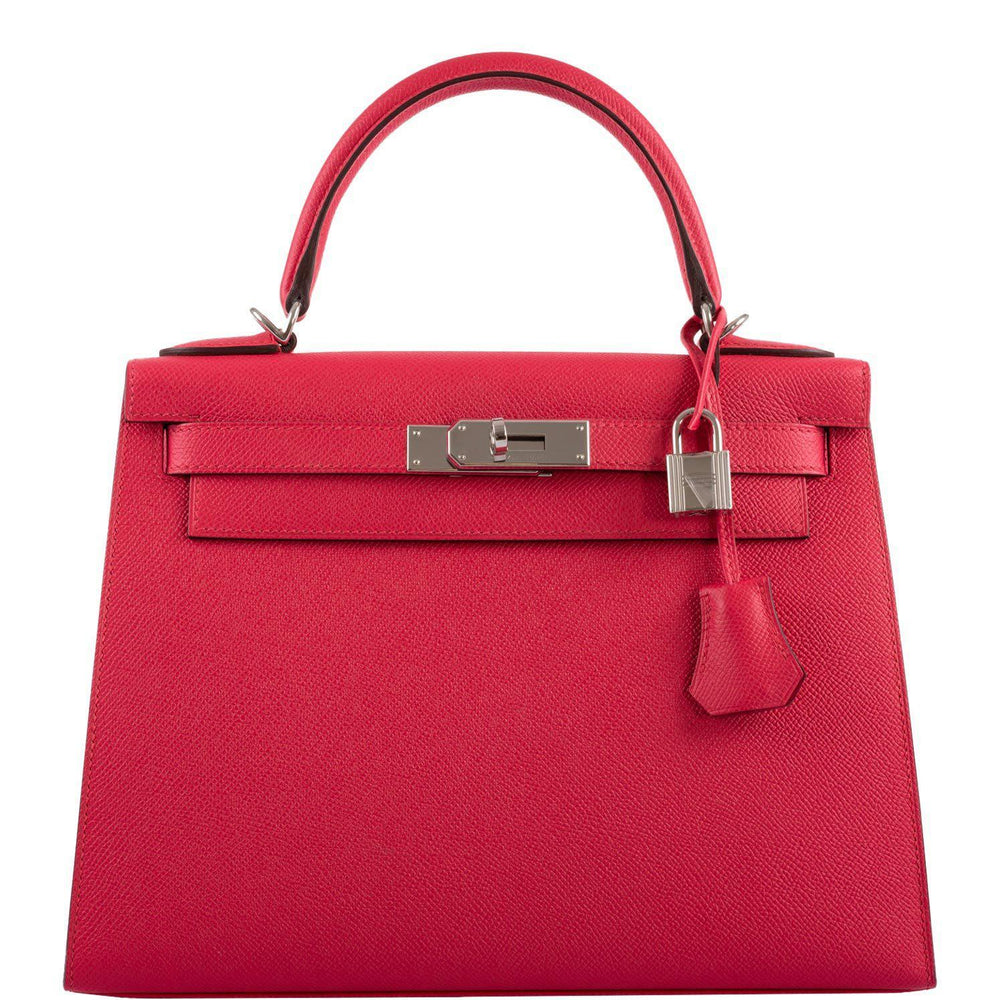 Hermès Kelly 28 Sellier Rose Extreme Epsom leather Palladium Hardware