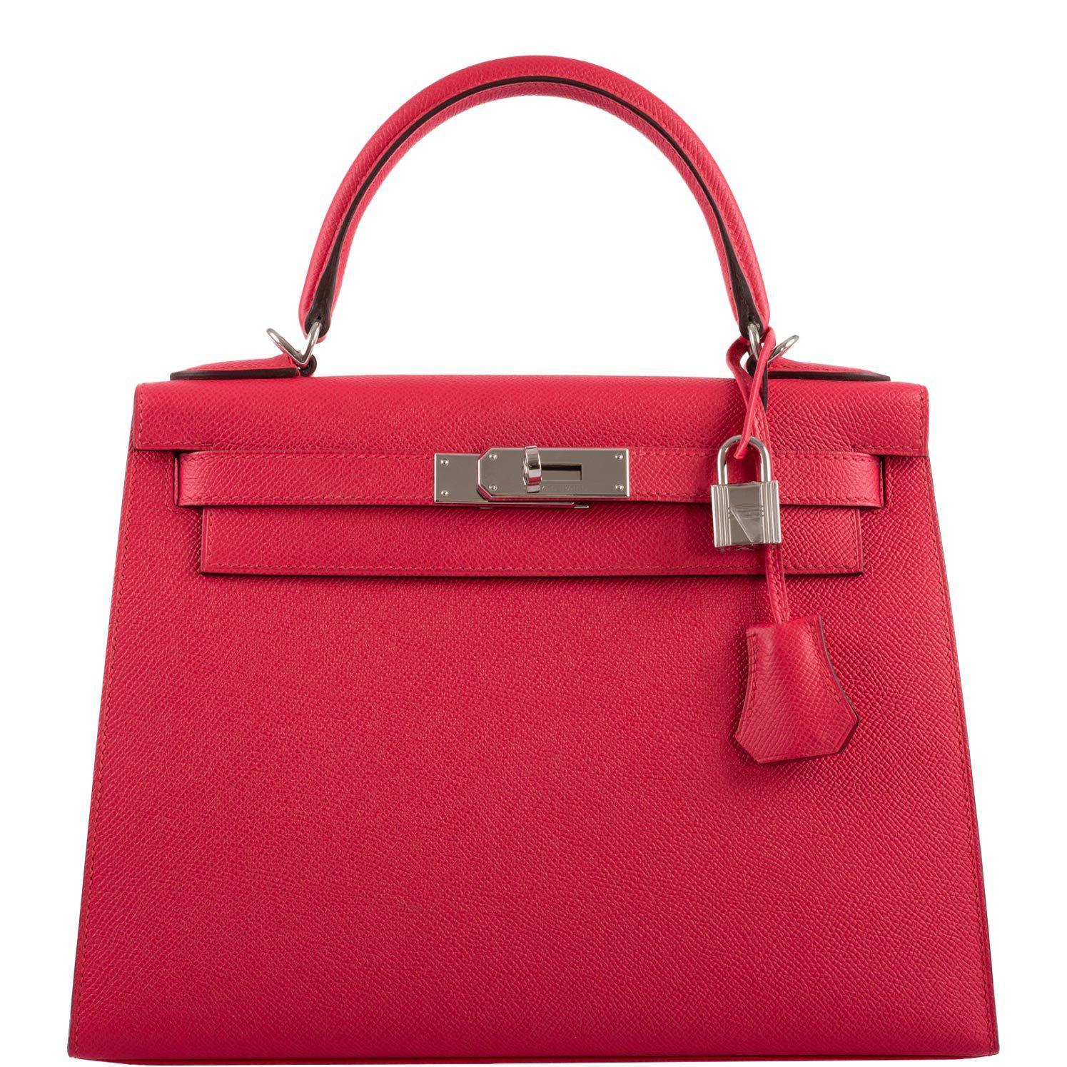 Hermès Kelly 28 Sellier Rose Extreme Epsom leather Palladium Hardware