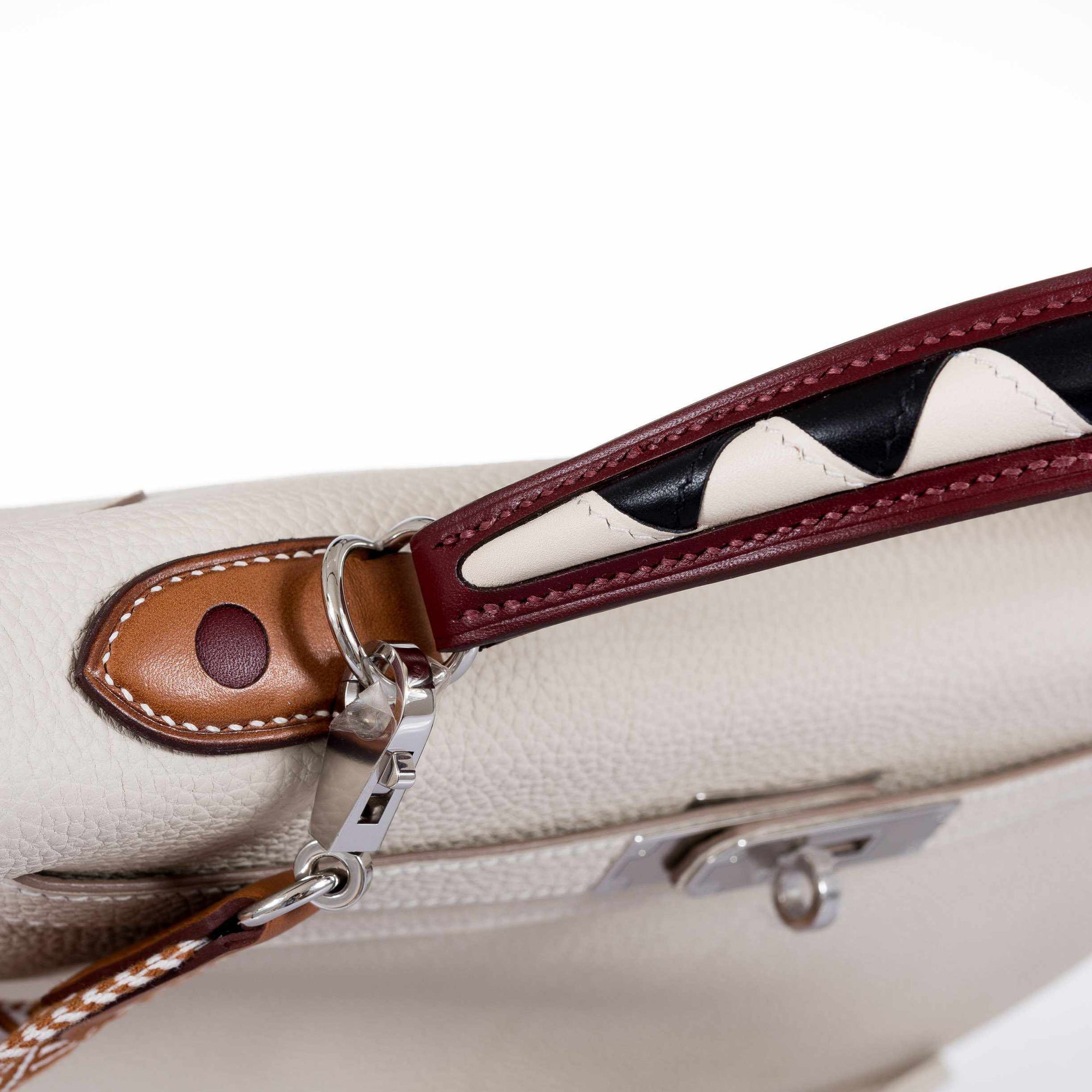 Hermès Kelly 32 Au Galop Retourne Craie Togo Palladium Hardware